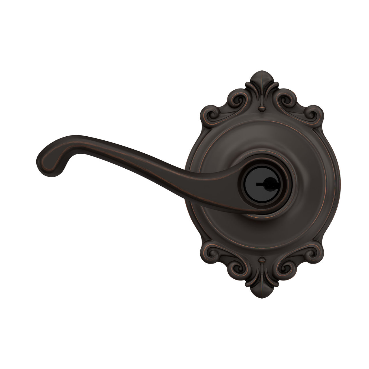 Flair Lever Keyed Entry Lock with Brookshire Trim