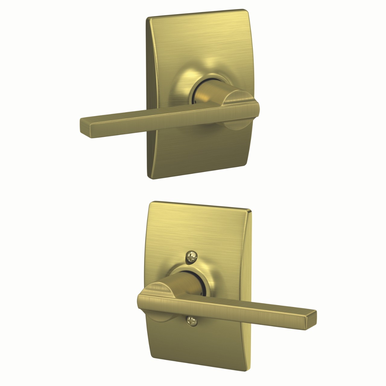 Latitude Lever Hall & Closet Lock with Century Trim