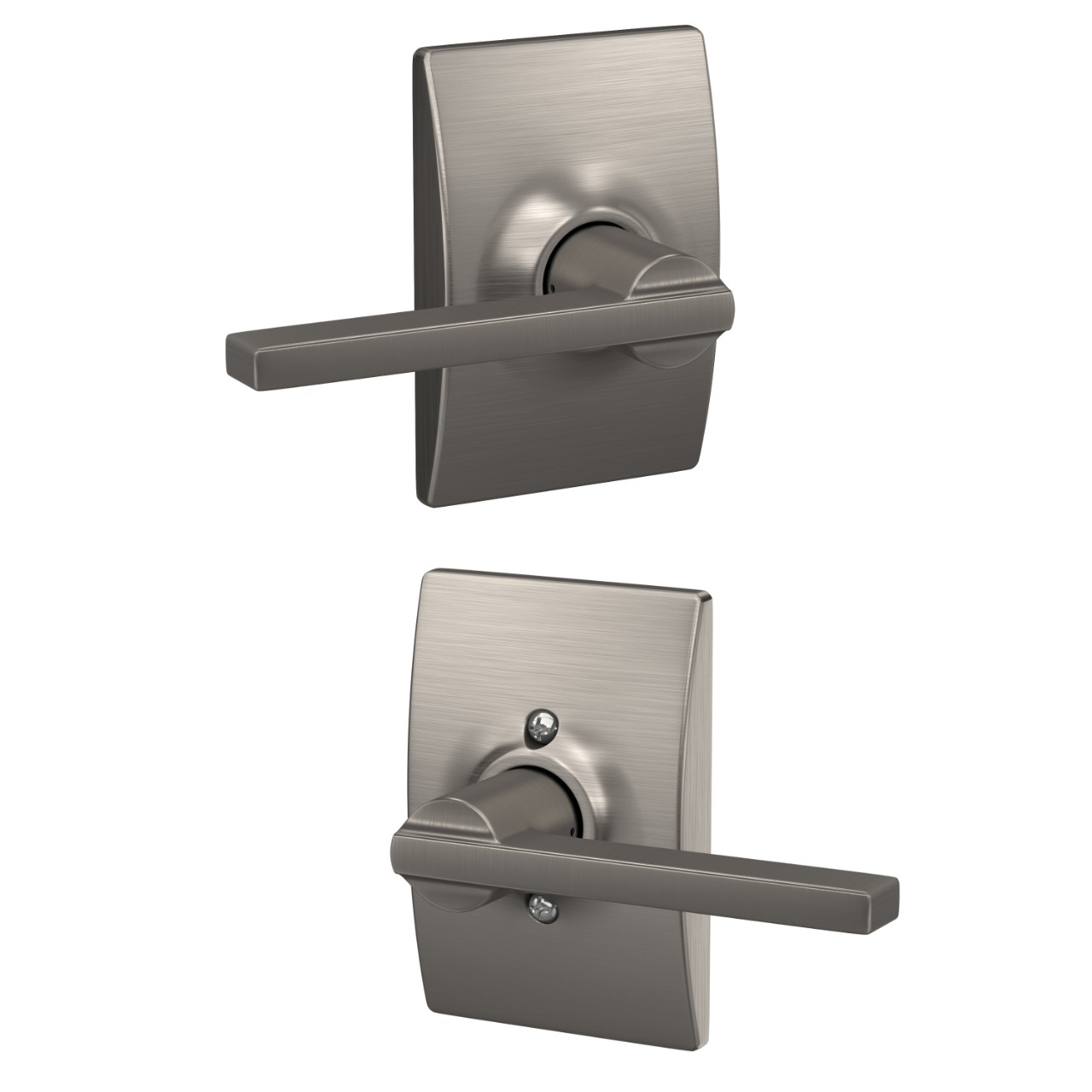 Latitude Lever Hall & Closet Lock with Century Trim
