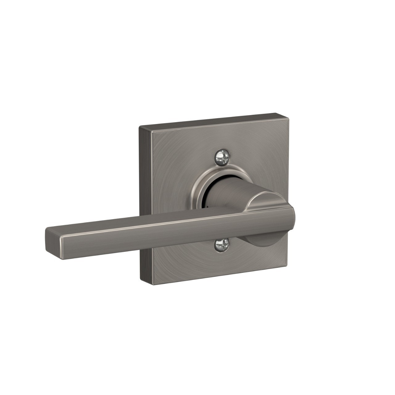Latitude Lever Hall & Closet Lock with Collins Trim