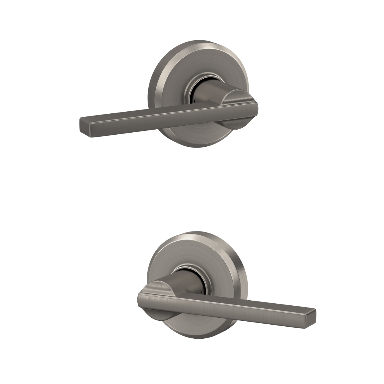 Latitude Lever Hall & Closet Lock with Greyson Trim