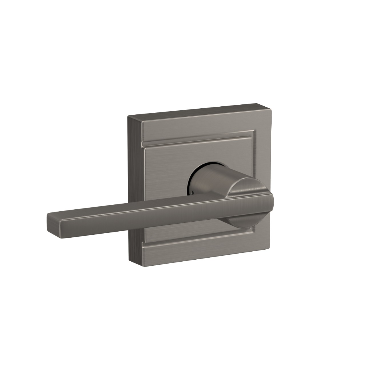 Latitude Lever Hall & Closet Lock with Upland Trim