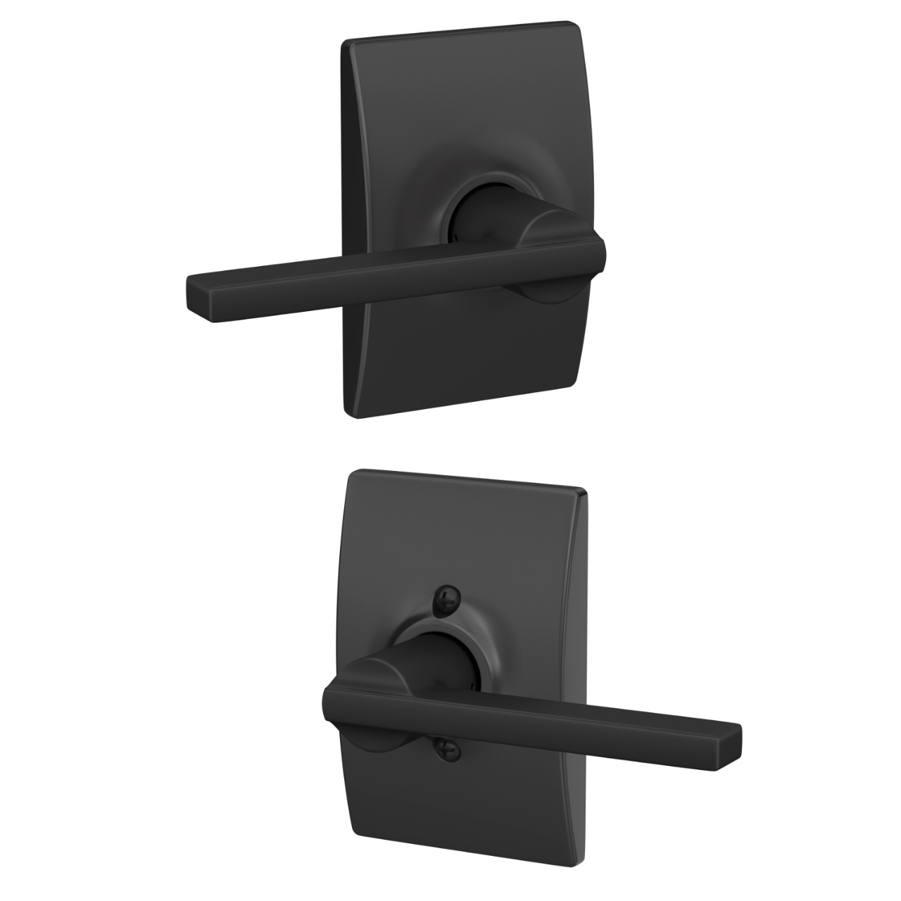 Latitude Lever Hall & Closet Lock with Century Trim
