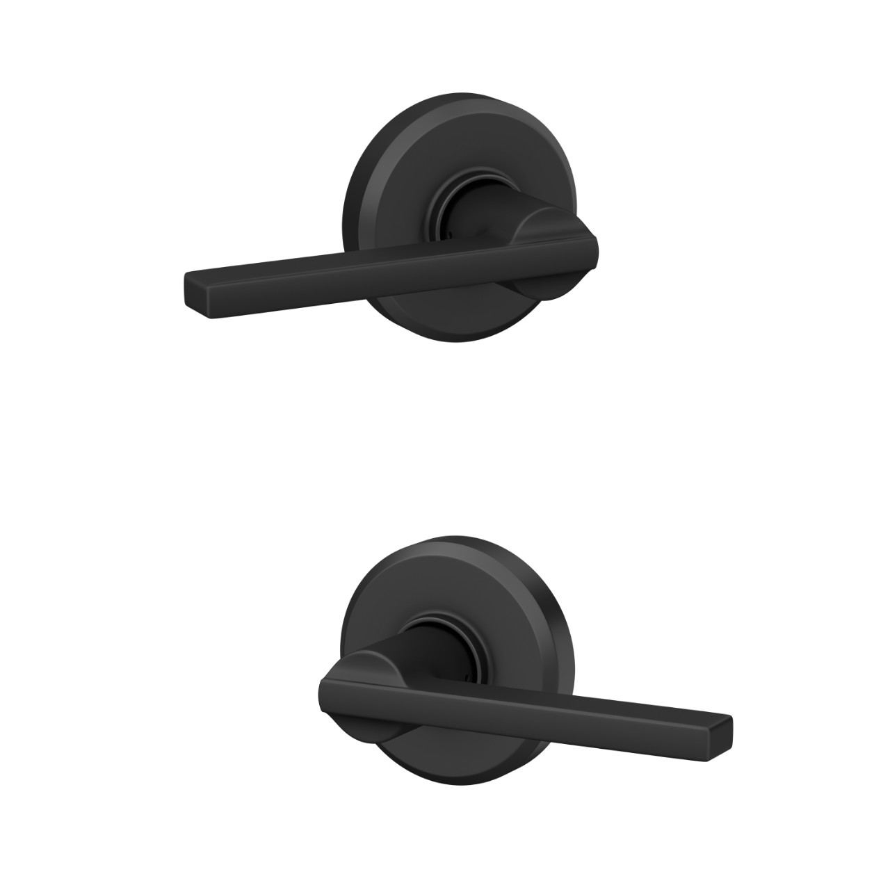 Latitude Lever Hall & Closet Lock with Greyson Trim