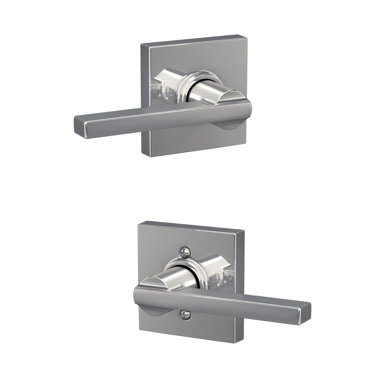 Latitude Lever Hall & Closet Lock with Collins Trim