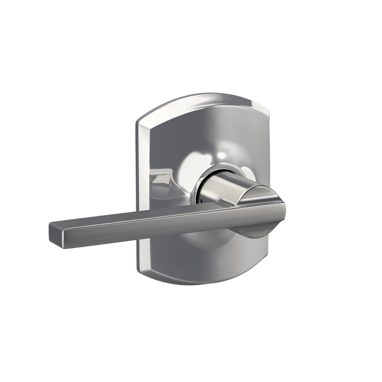 Latitude Lever Hall & Closet Lock with Greenwich Trim