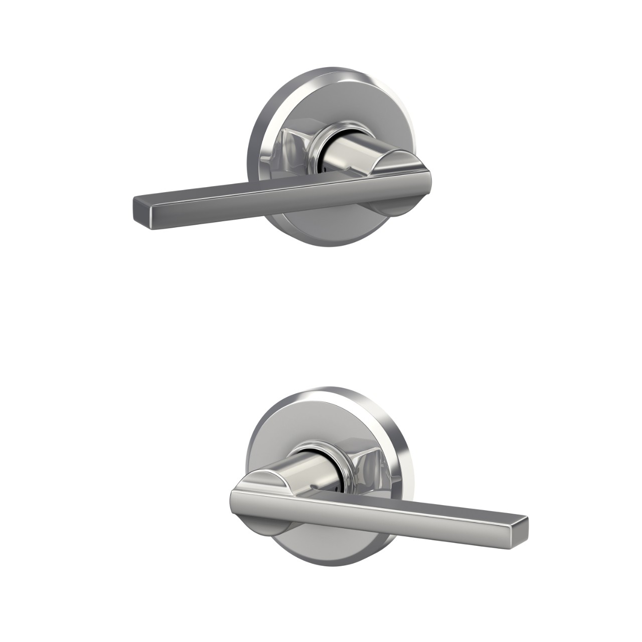 Latitude Lever Hall & Closet Lock with Greyson Trim