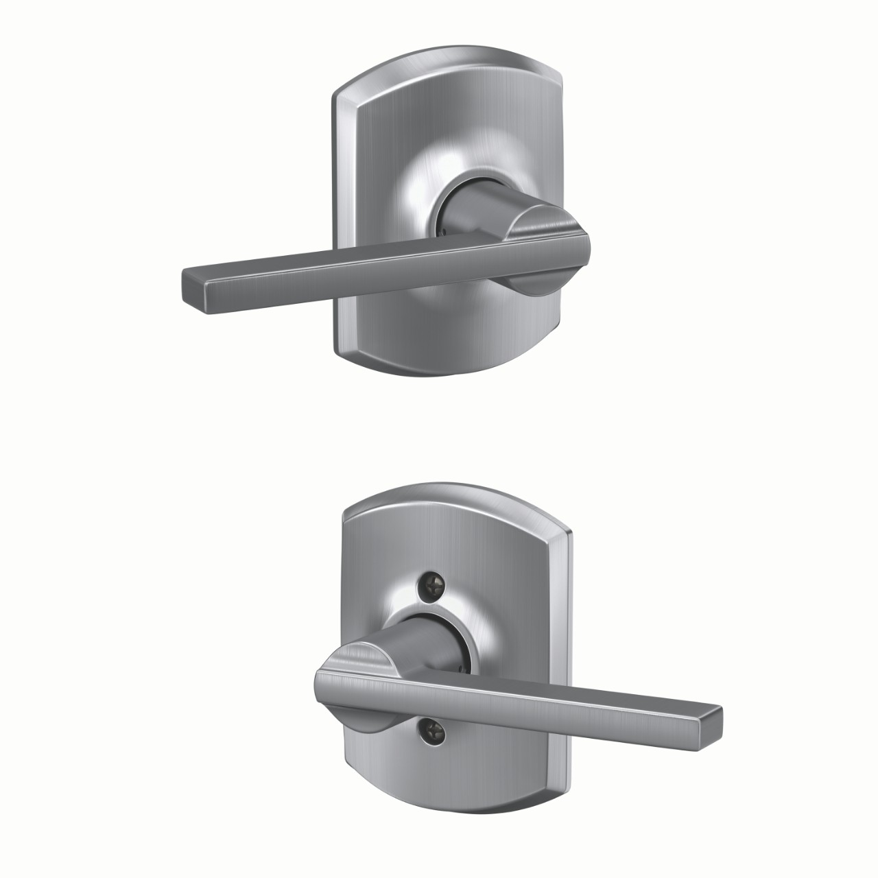 Latitude Lever Hall & Closet Lock with Greenwich Trim