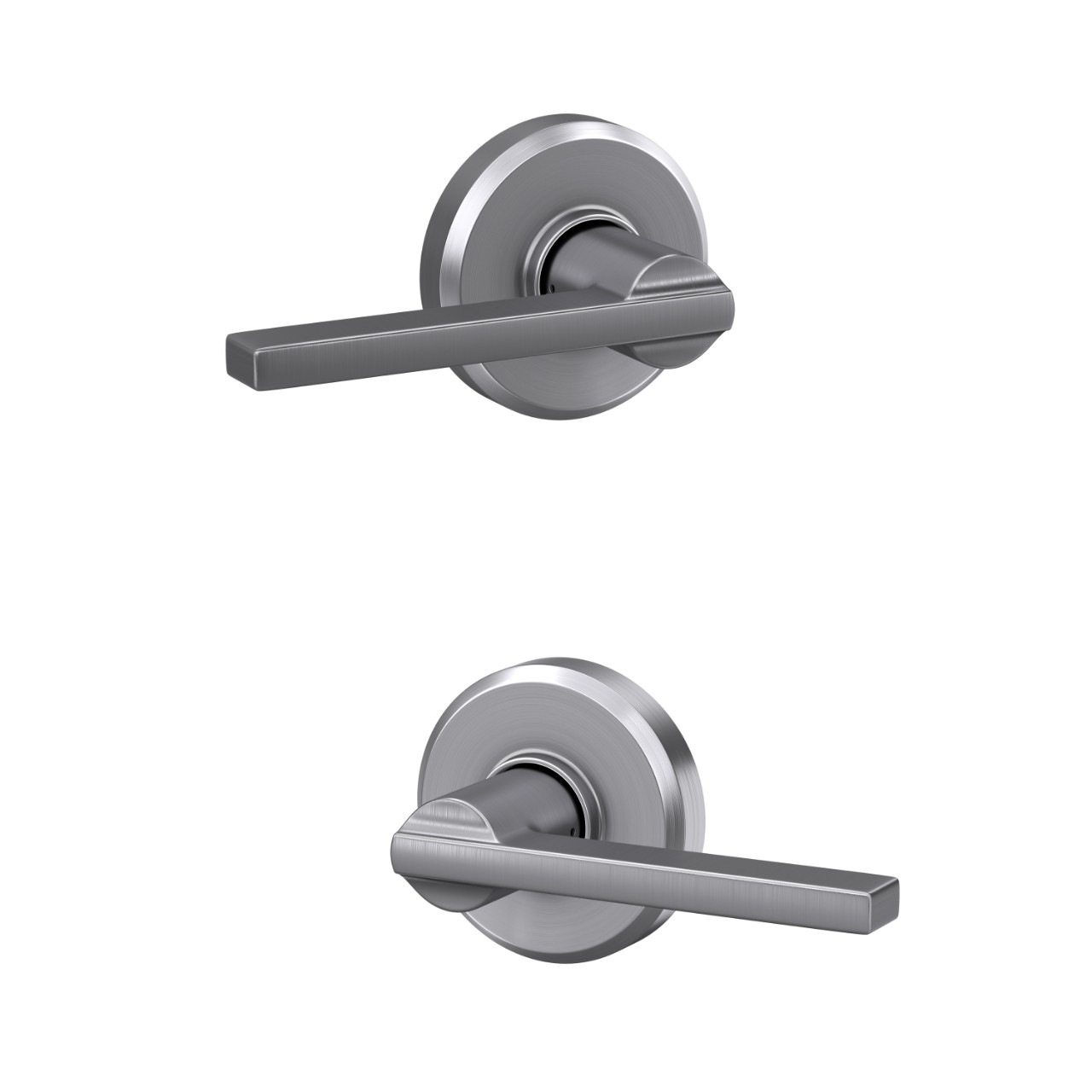 Latitude Lever Hall & Closet Lock with Greyson Trim