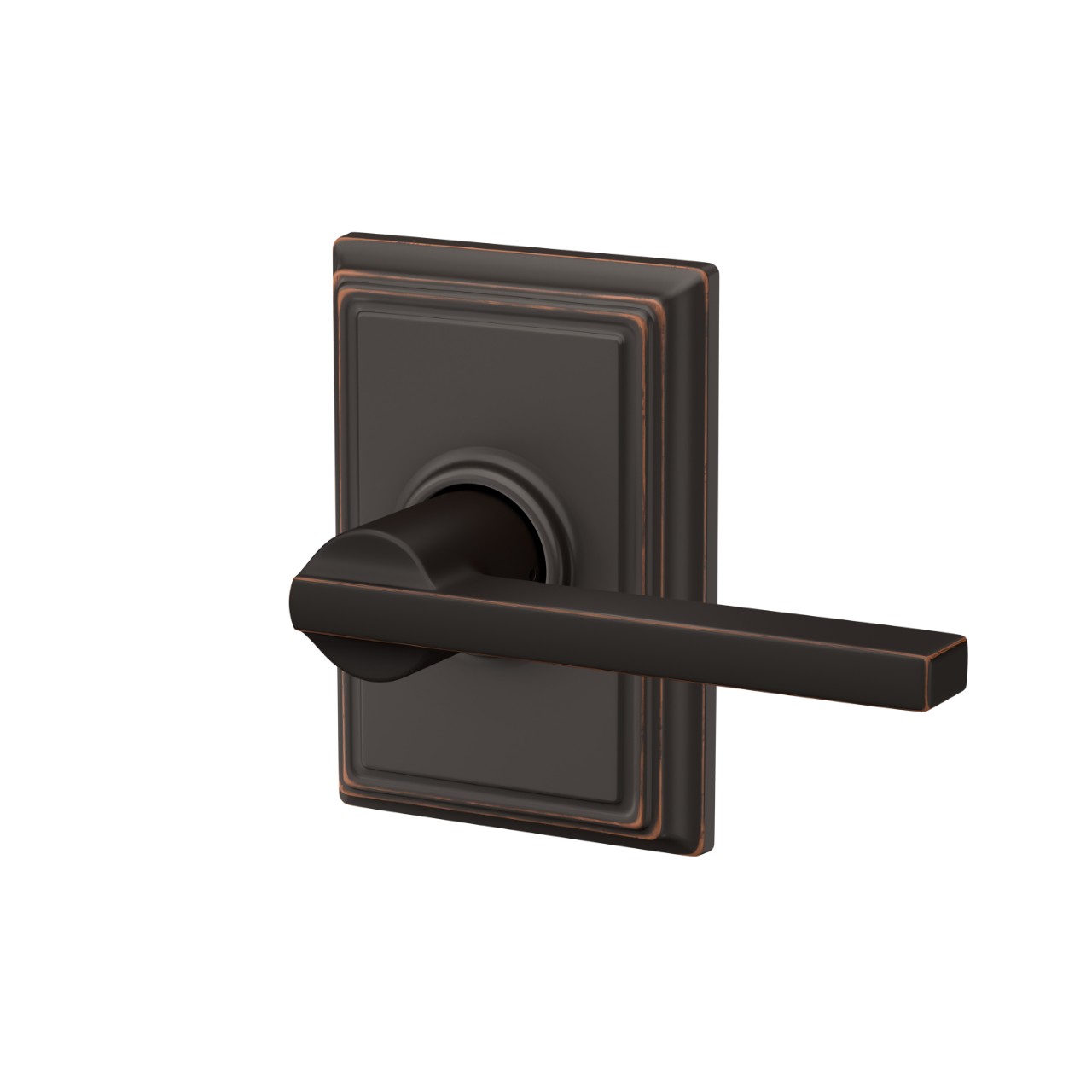 Latitude Lever Hall & Closet Lock with Addison Trim