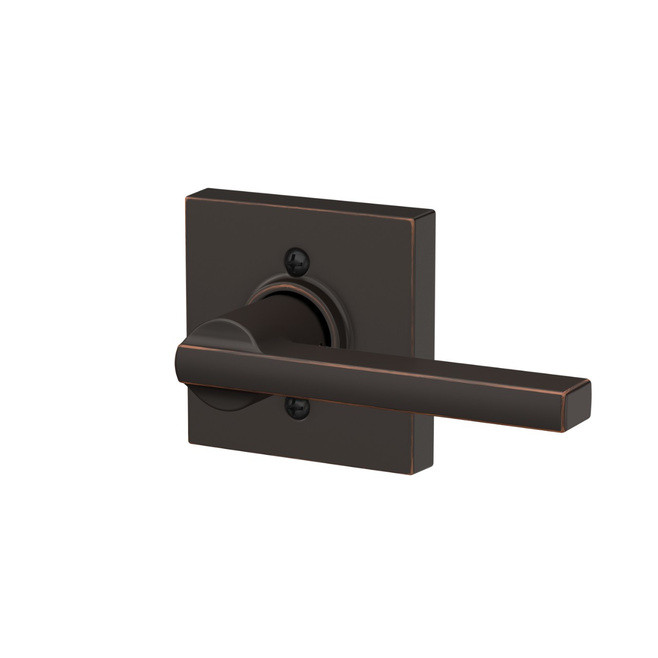 Latitude Lever Hall & Closet Lock with Collins Trim