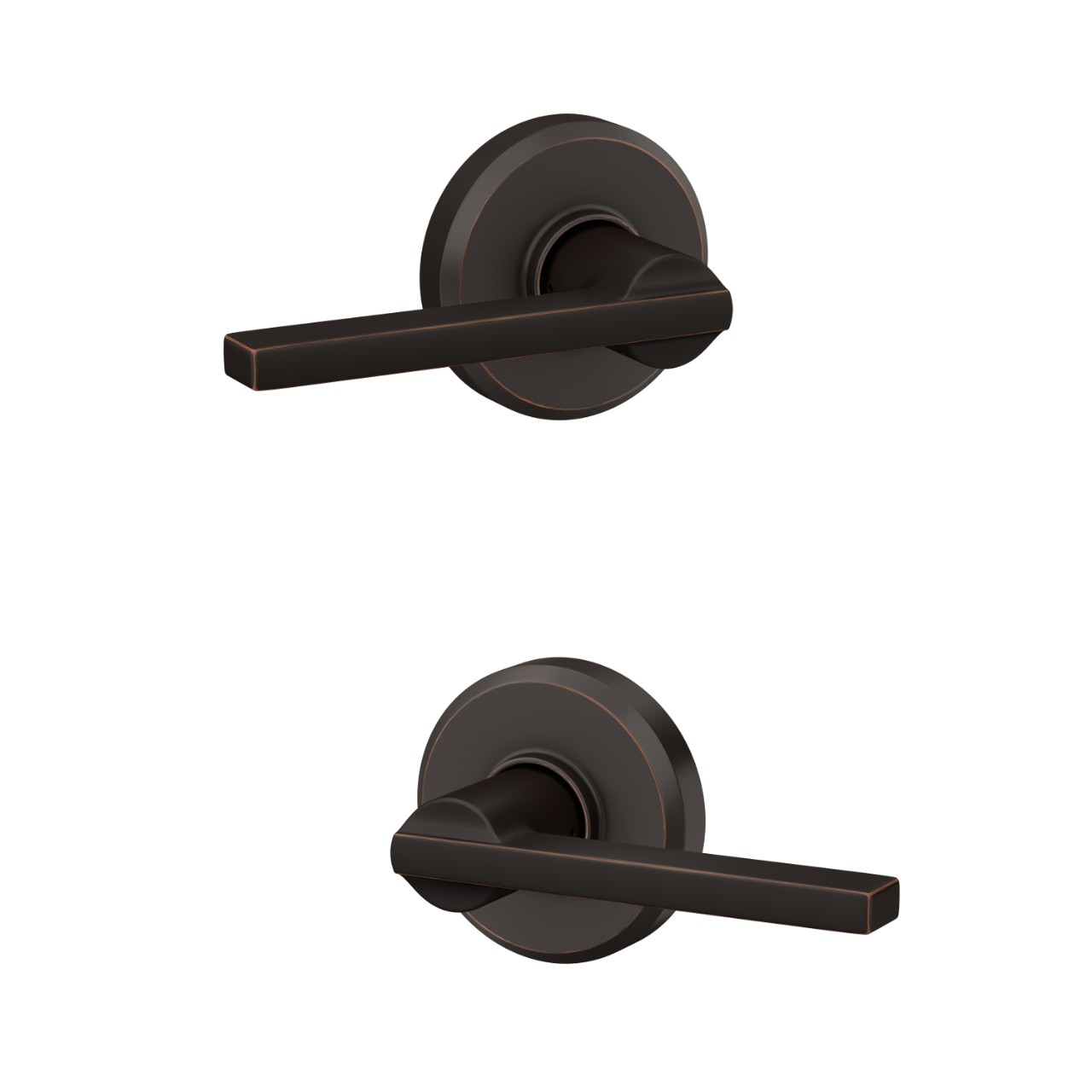 Latitude Lever Hall & Closet Lock with Greyson Trim