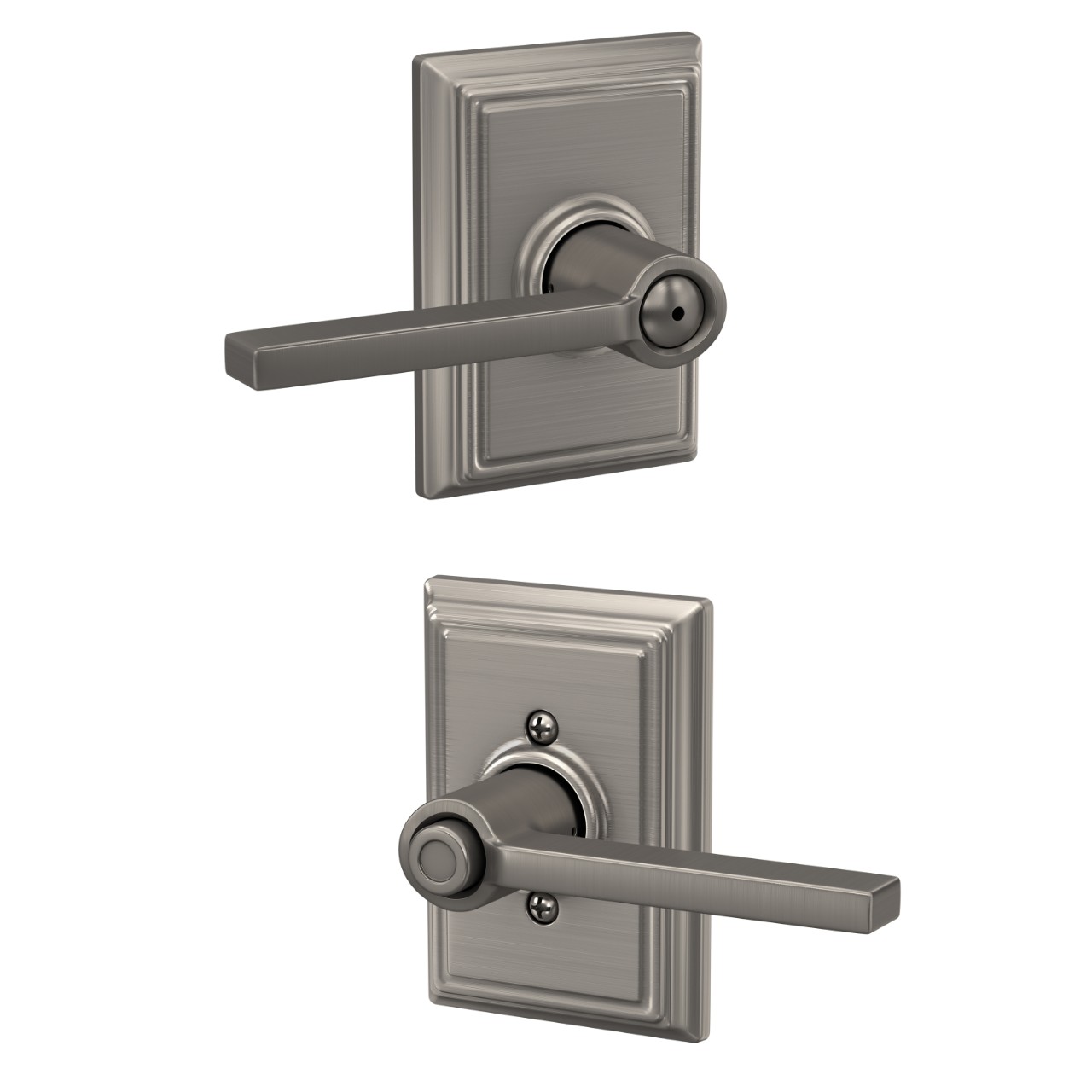 Latitude Lever Bed & Bath Lock with Addison Trim