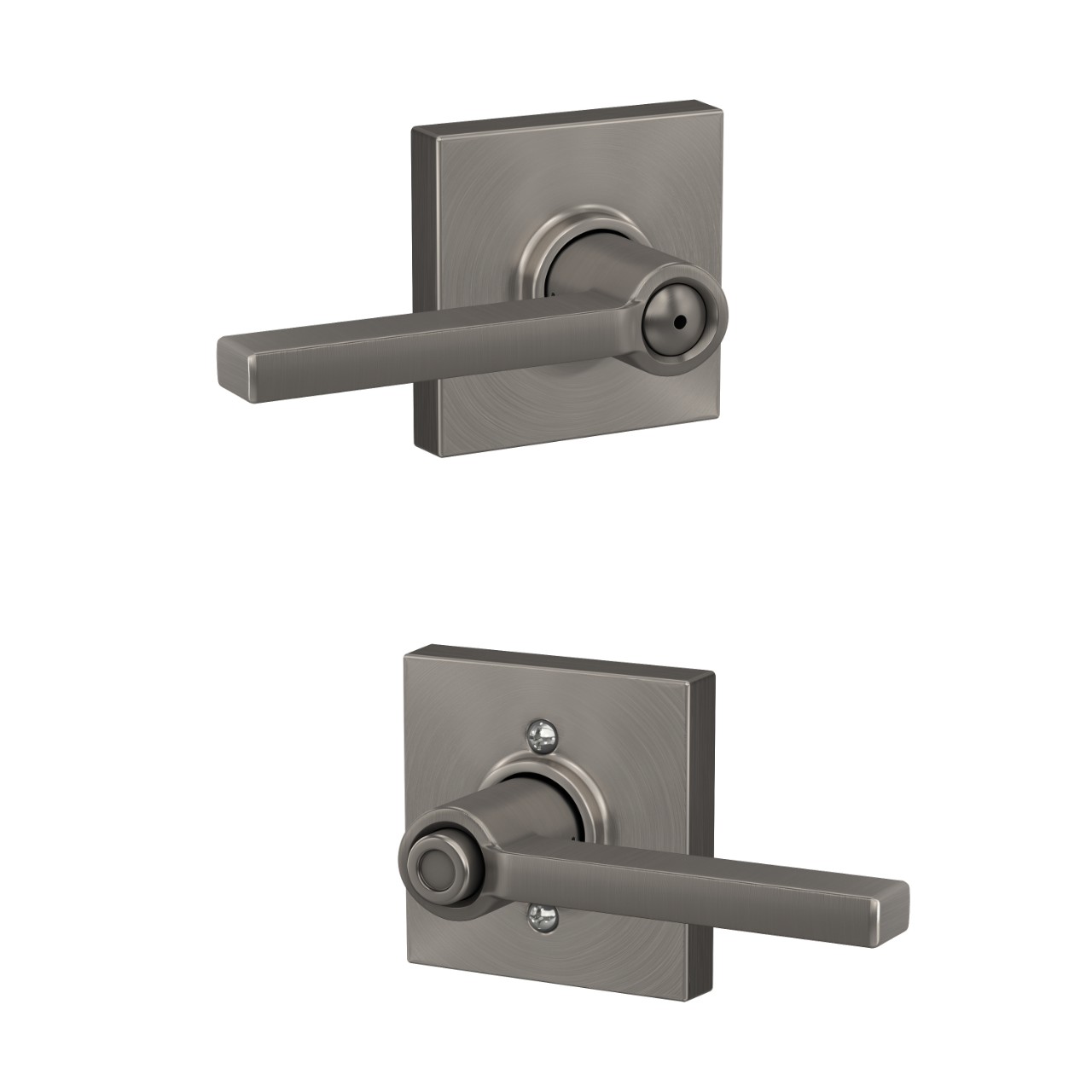 Latitude lever Bed & Bath Lock with Collins Trim