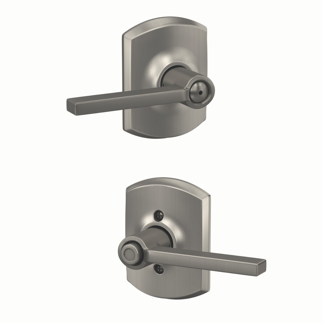 Latitude Lever Bed & Bath Lock with Greenwich Trim