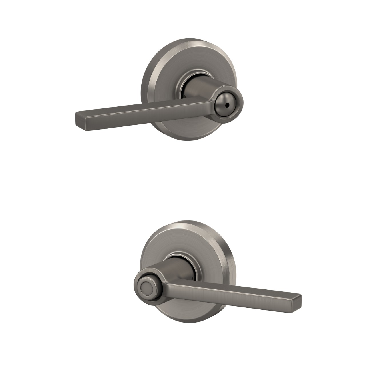 Latitude Lever Bed & Bath Lock with Greyson Trim