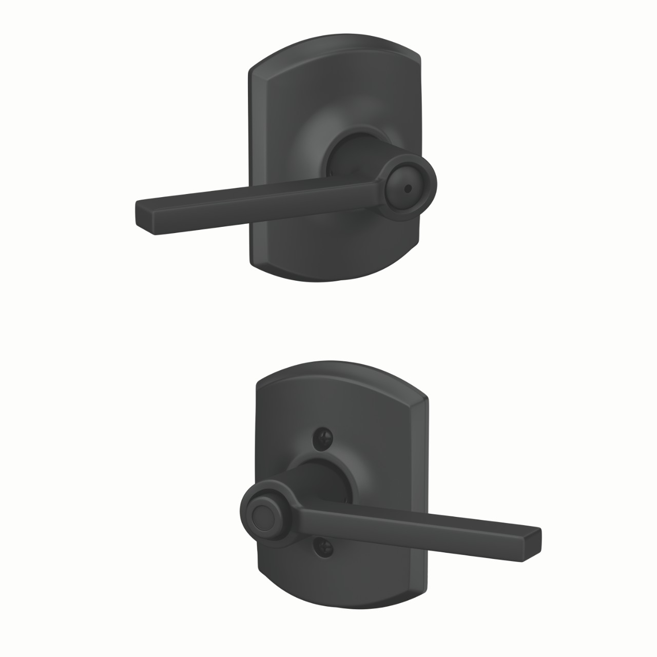 Latitude Lever Bed & Bath Lock with Greenwich Trim