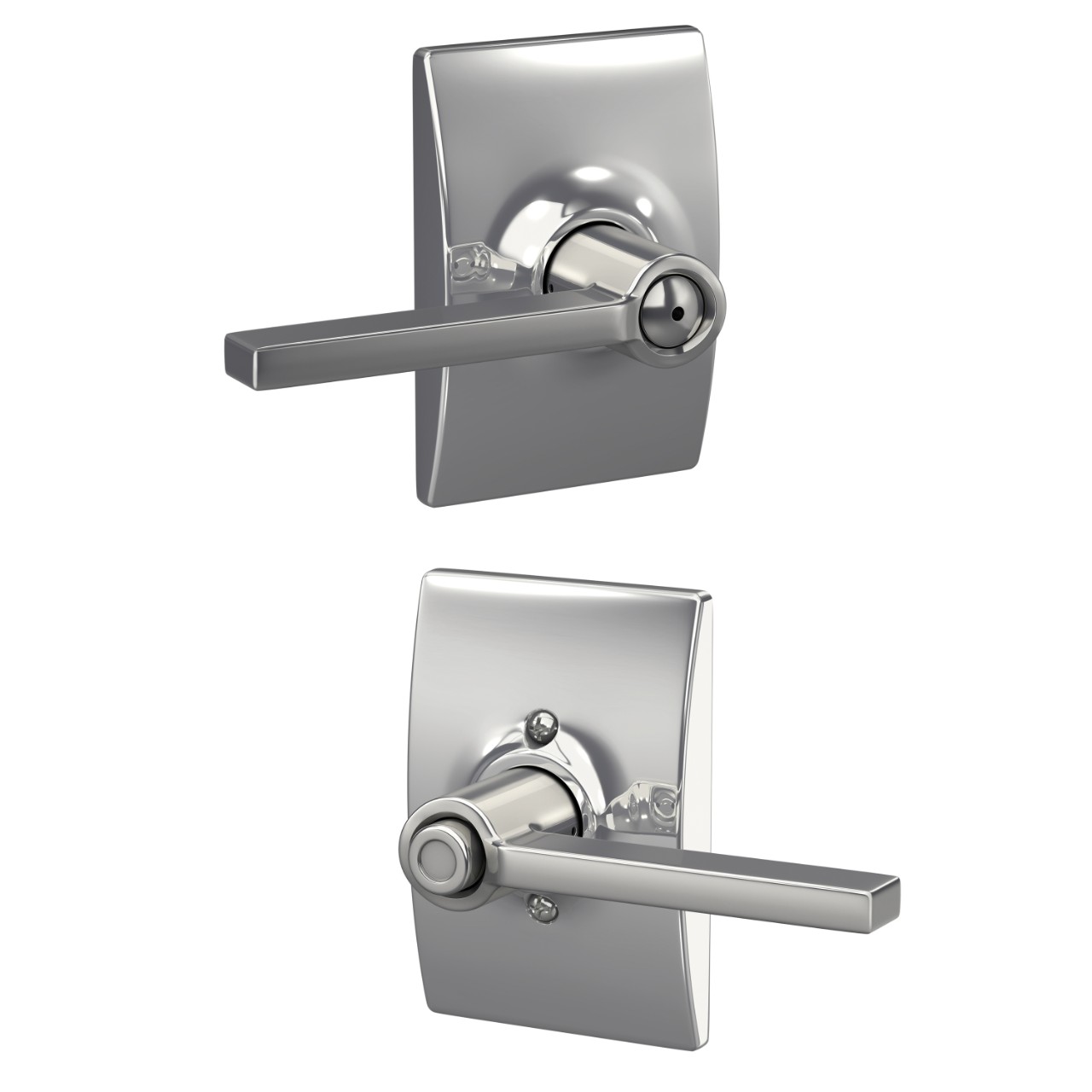 Latitude Lever Bed & Bath Lock with Century Trim