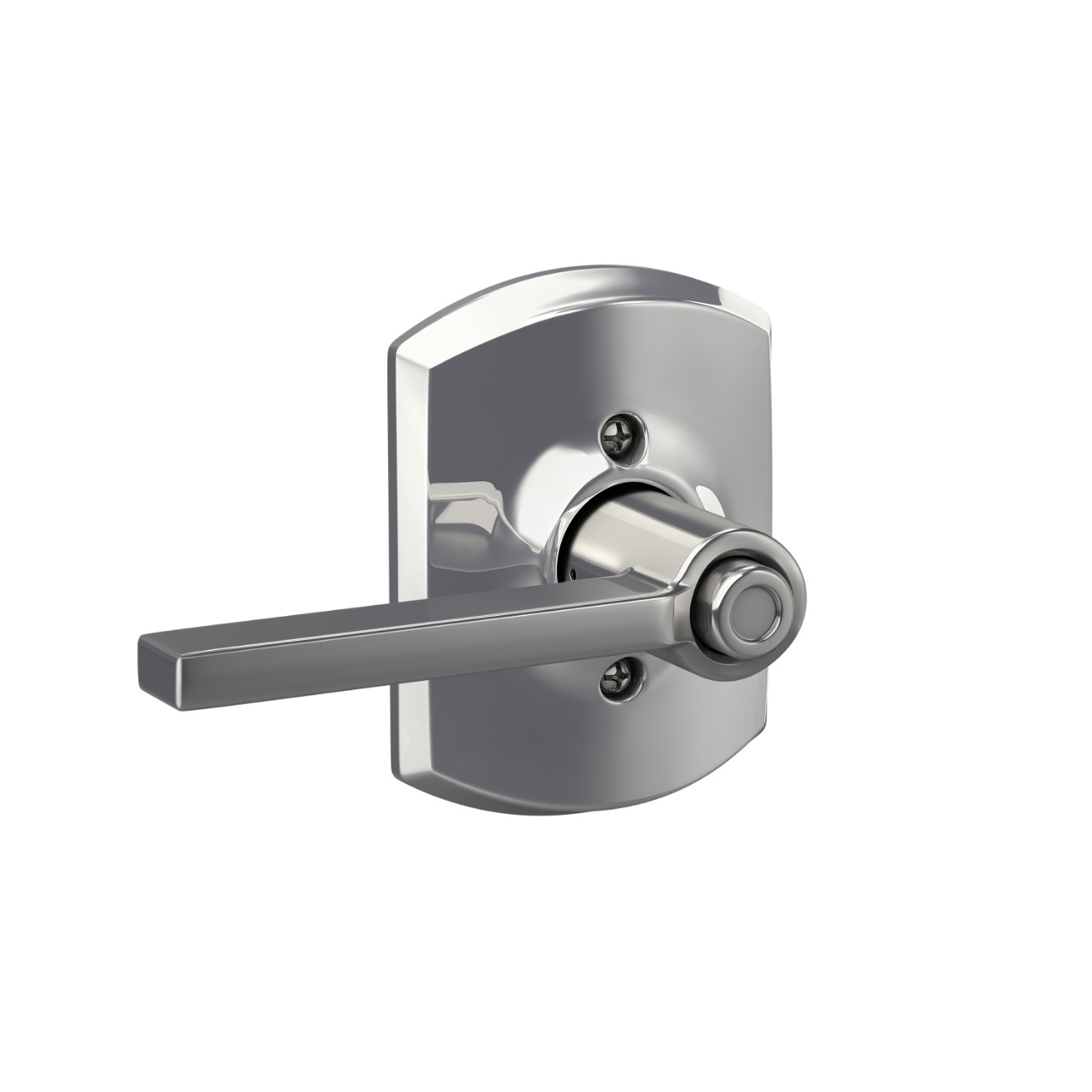 Latitude Lever Bed & Bath Lock with Greenwich Trim