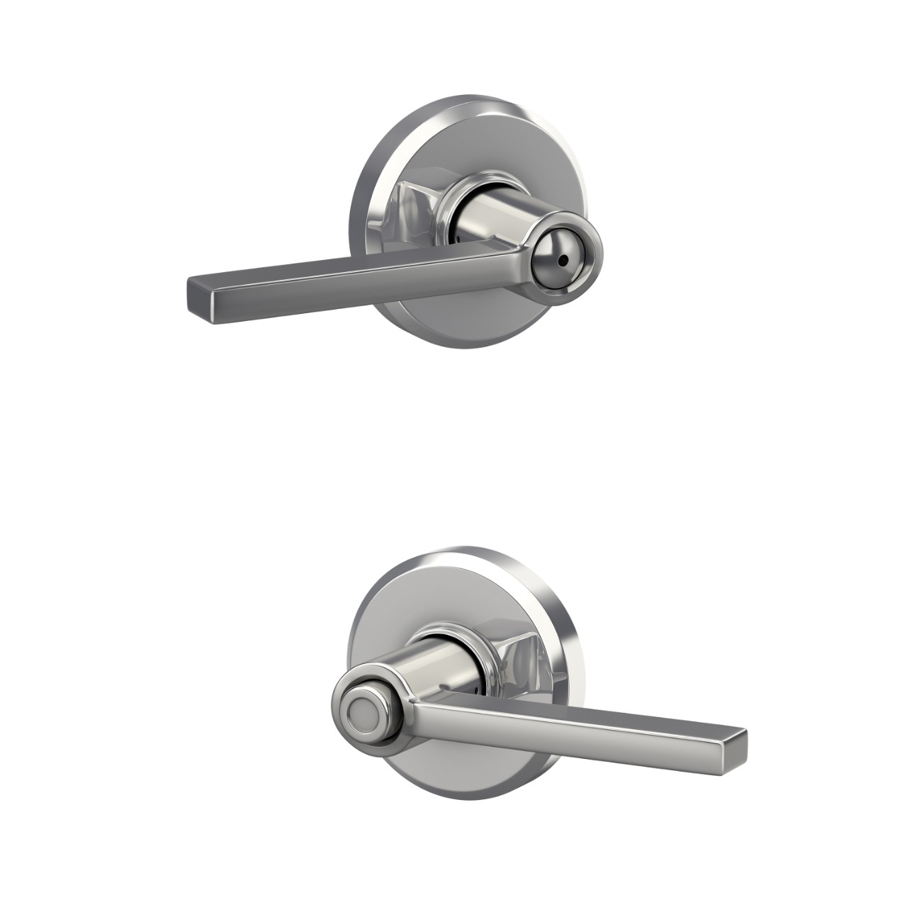 Latitude Lever Bed & Bath Lock with Greyson Trim