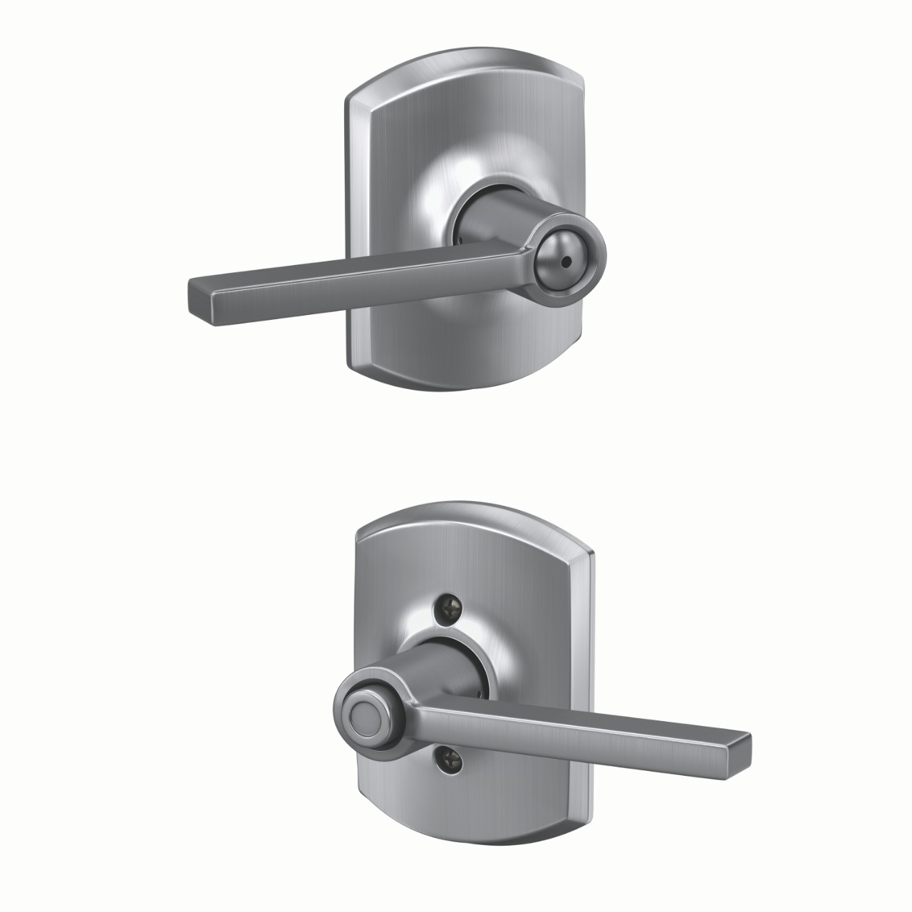 Latitude Lever Bed & Bath Lock with Greenwich Trim