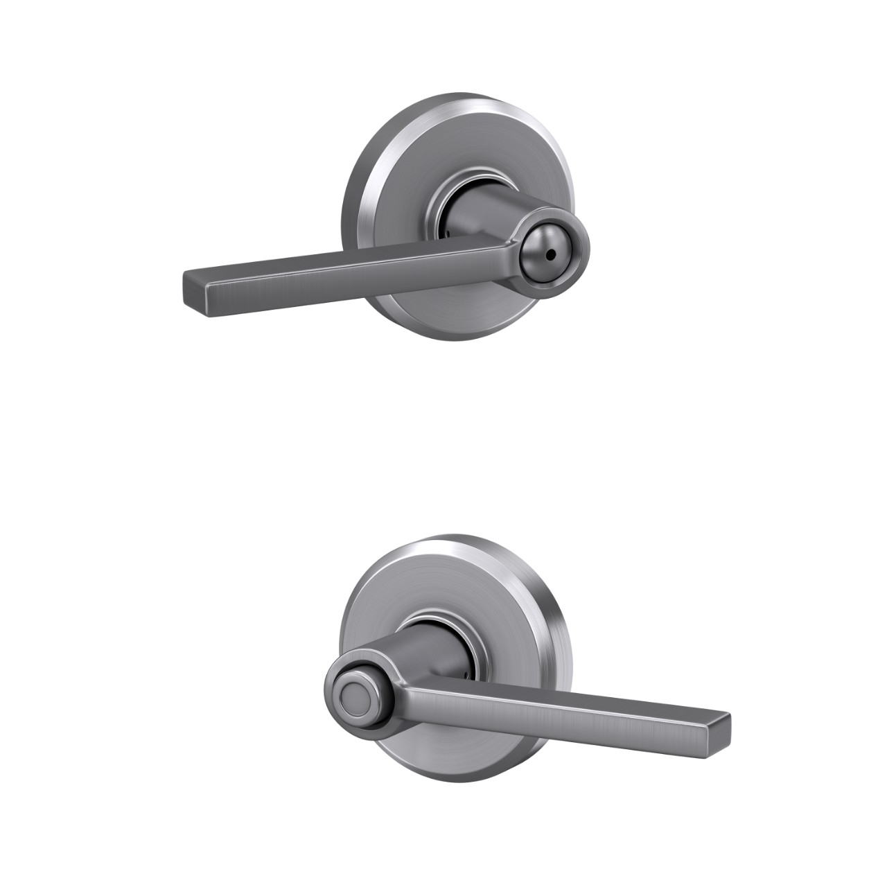 Latitude Lever Bed & Bath Lock with Greyson Trim