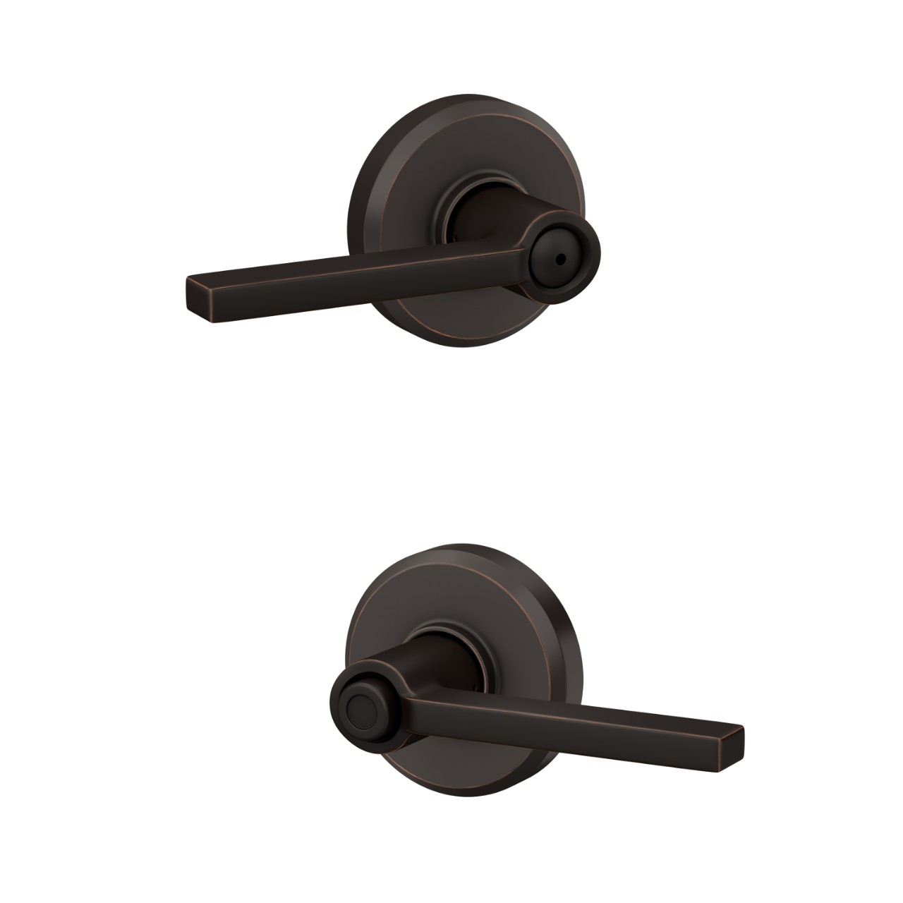 Latitude Lever Bed & Bath Lock with Greyson Trim