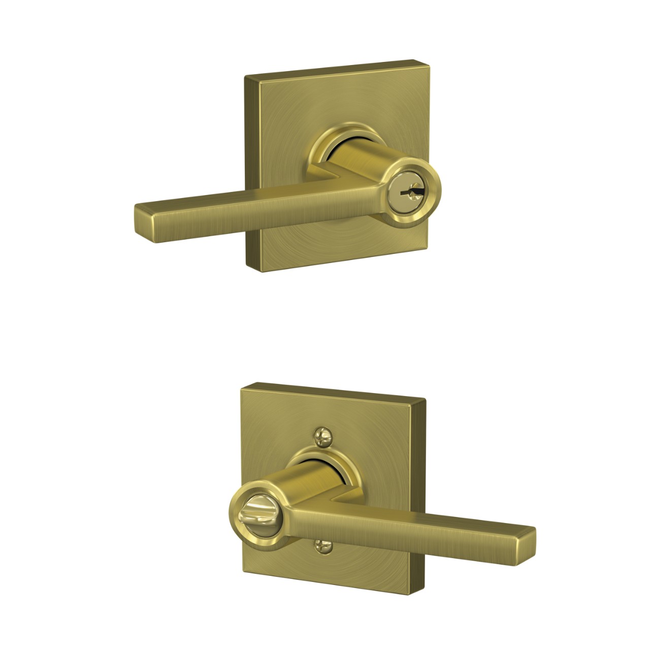 Latitude lever Keyed Entry lock with Collins Trim