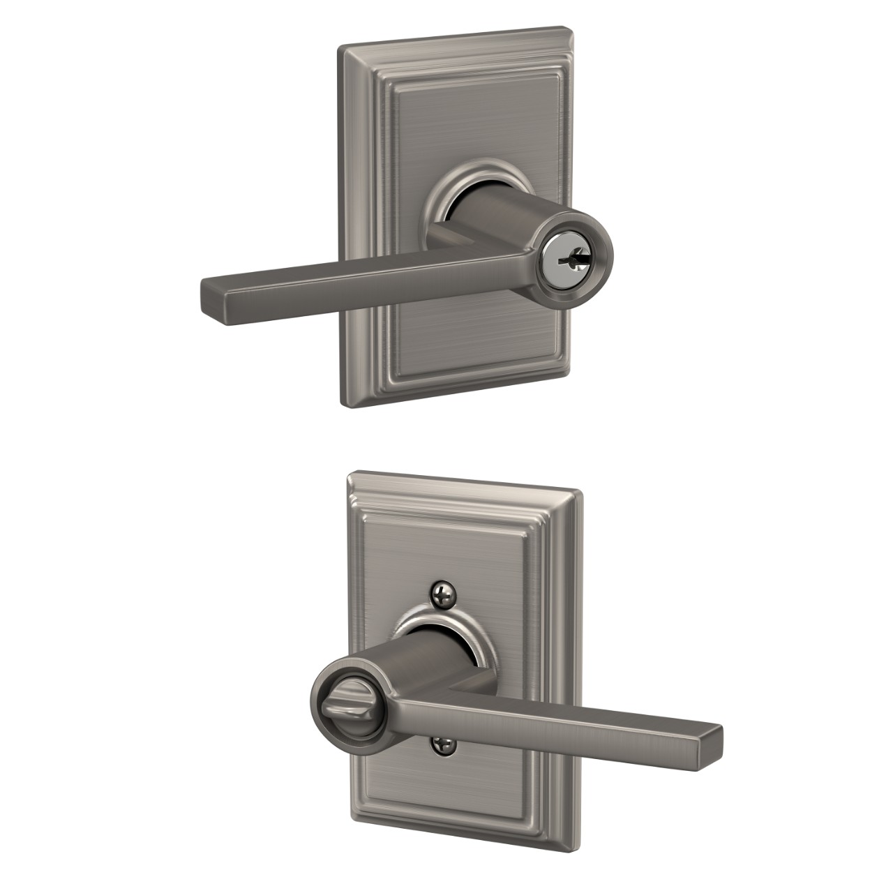 Latitude Lever Keyed Entry Lock with Addison Trim