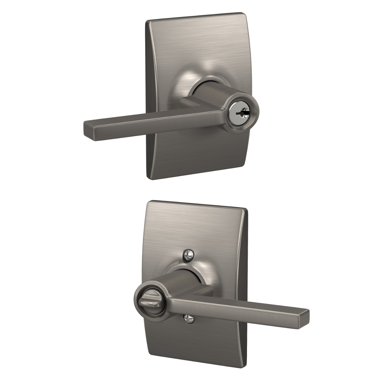 Latitude Lever Keyed Entry Lock with Century Trim
