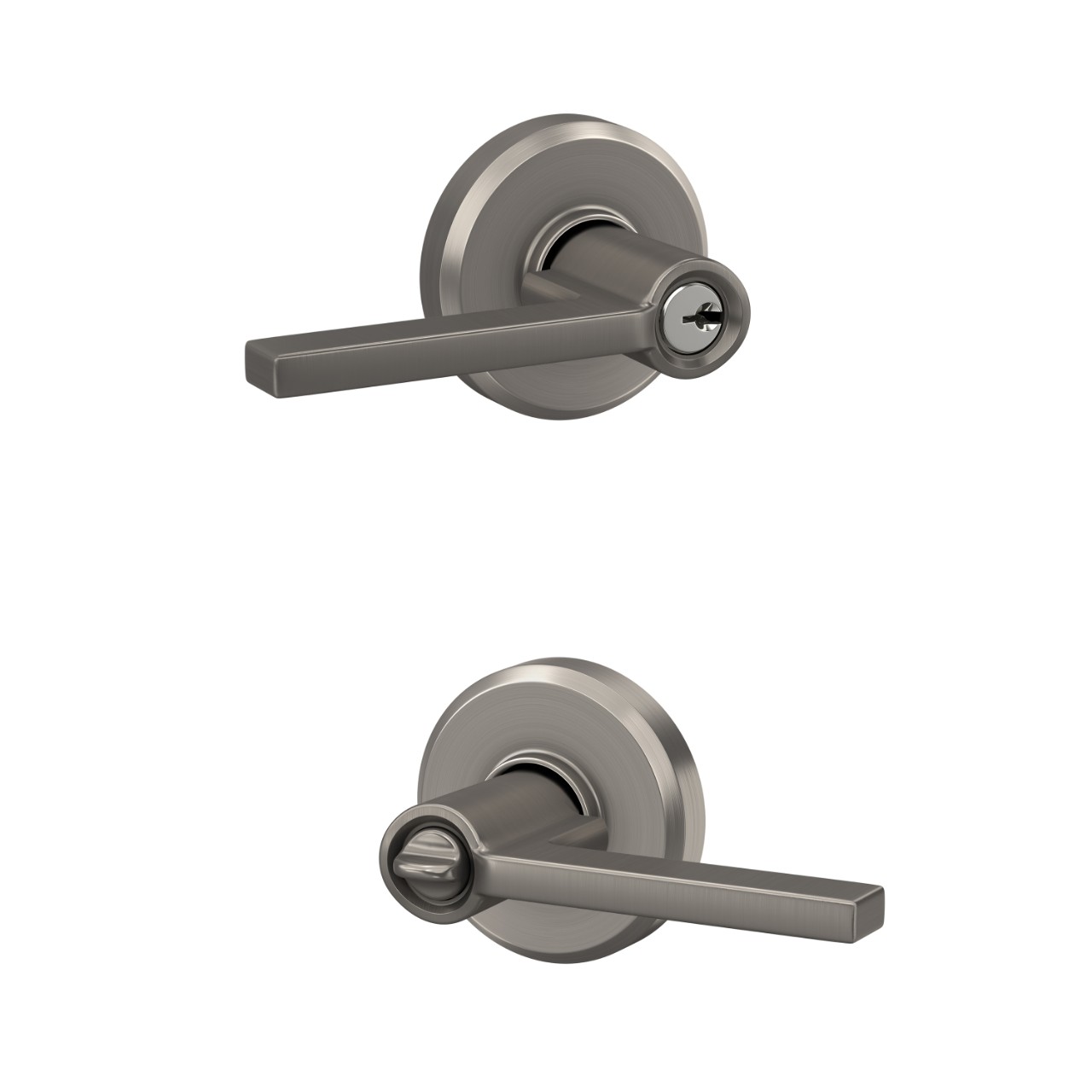 Latitude Lever Keyed Entry Lock with Greyson Trim
