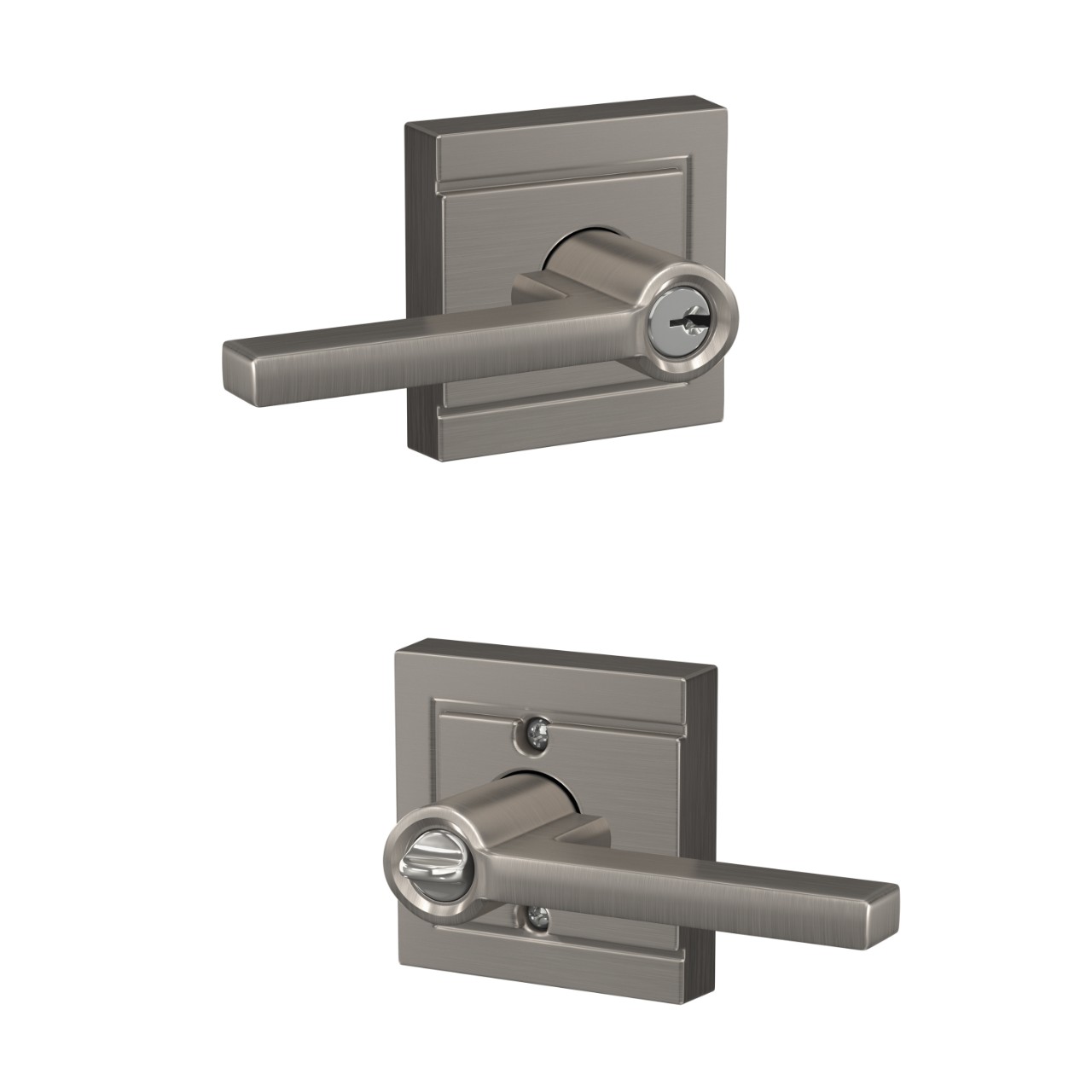 Latitude Lever Keyed Entry Lock with Upland Trim
