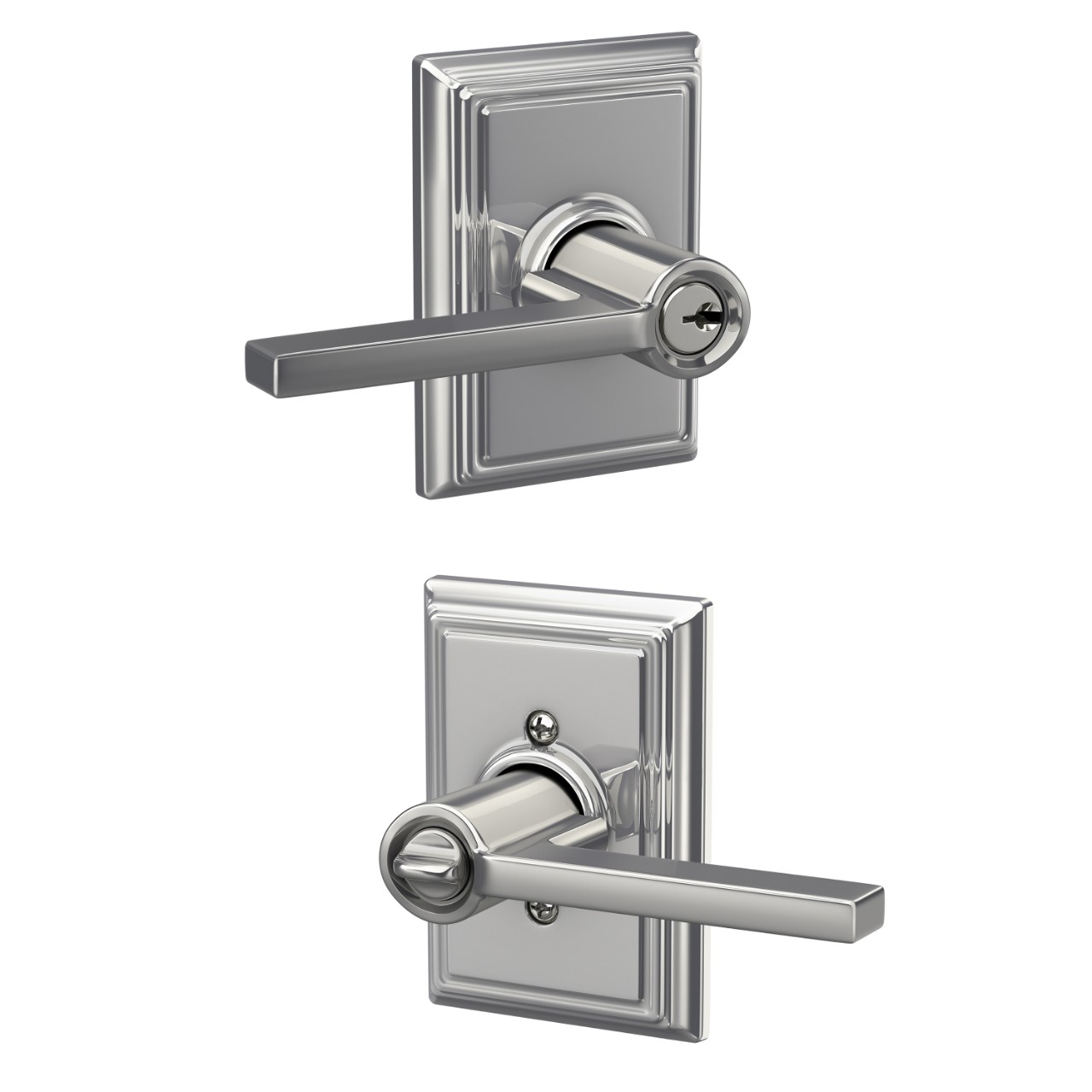 Latitude Lever Keyed Entry Lock with Addison Trim