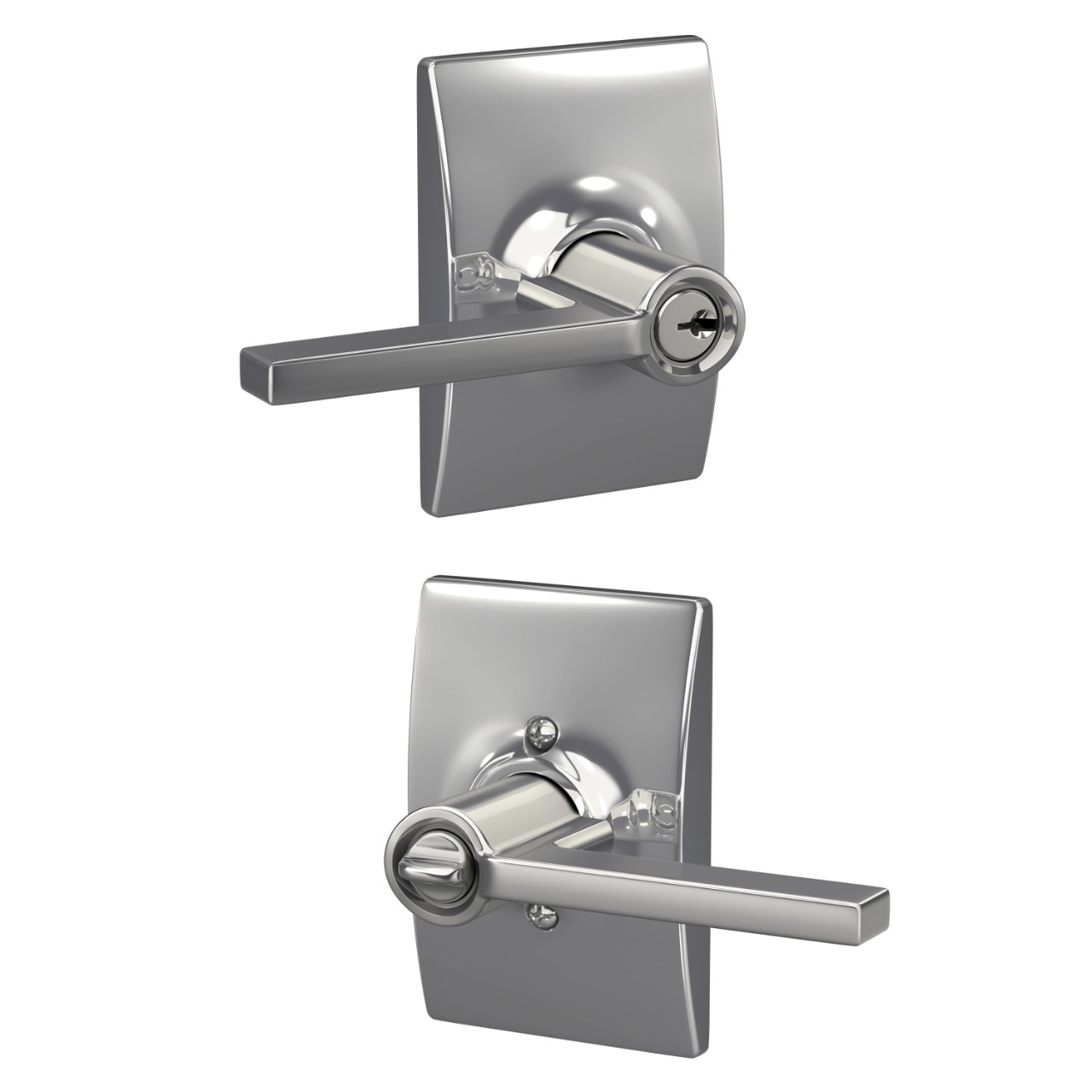 Latitude Lever Keyed Entry Lock with Century Trim