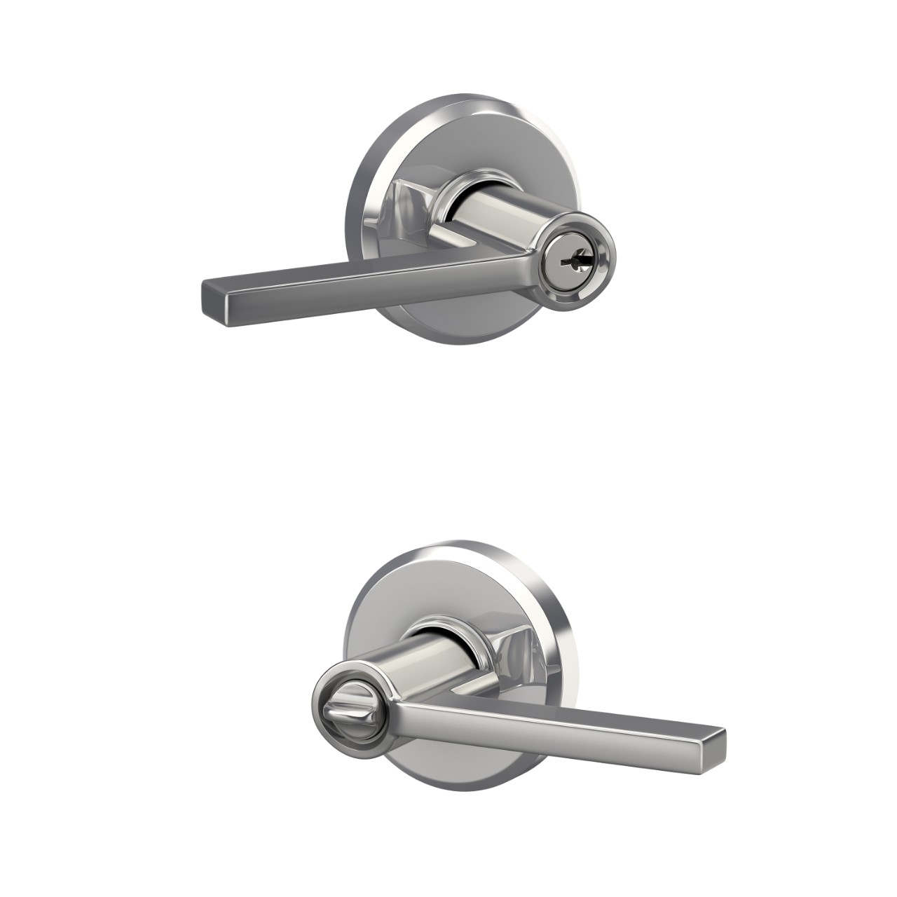 Latitude Lever Keyed Entry Lock with Greyson Trim
