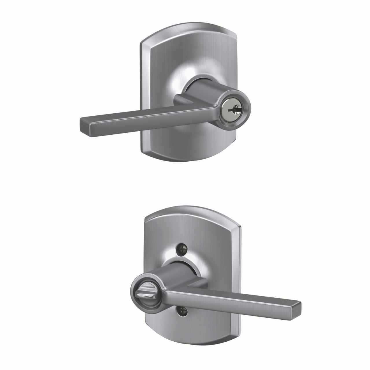 Latitude Lever Keyed Entry Lock with Greenwich Trim