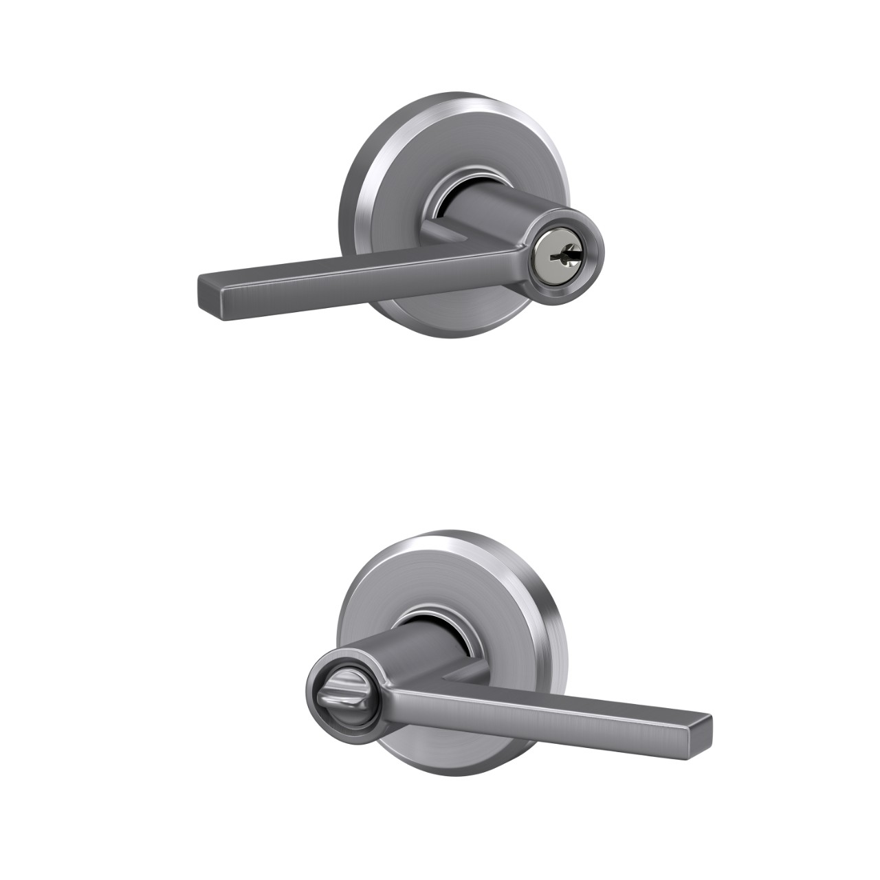 Latitude Lever Keyed Entry Lock with Greyson Trim