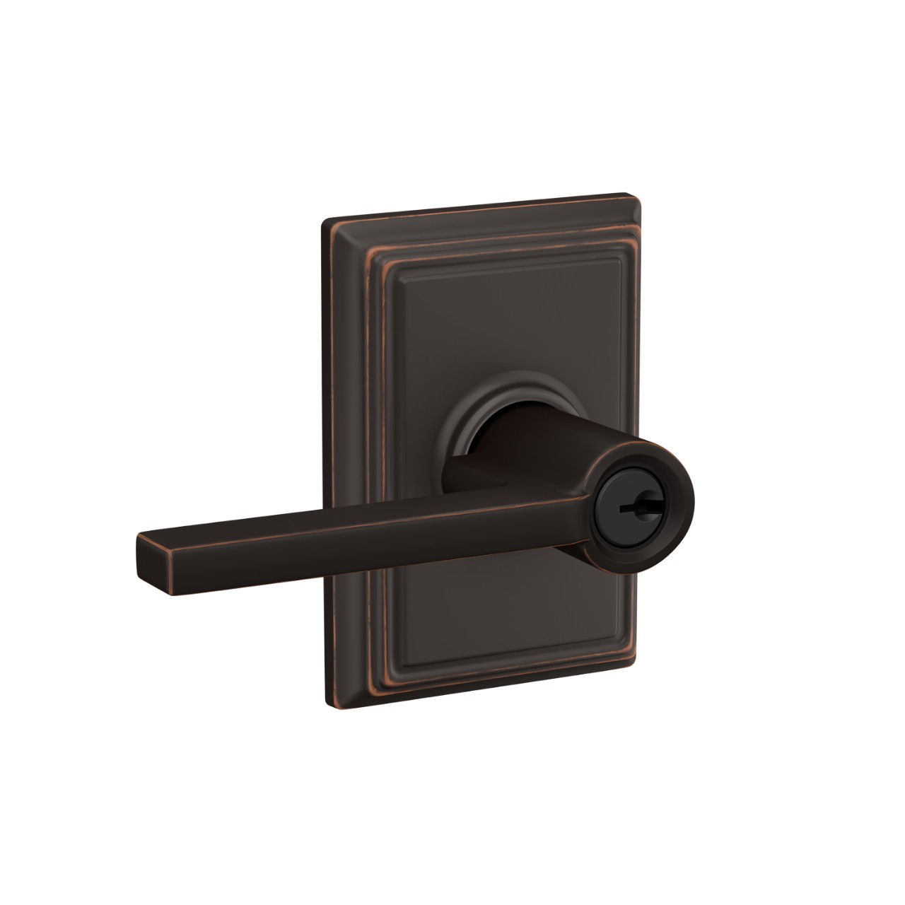 Latitude Lever Keyed Entry Lock with Addison Trim