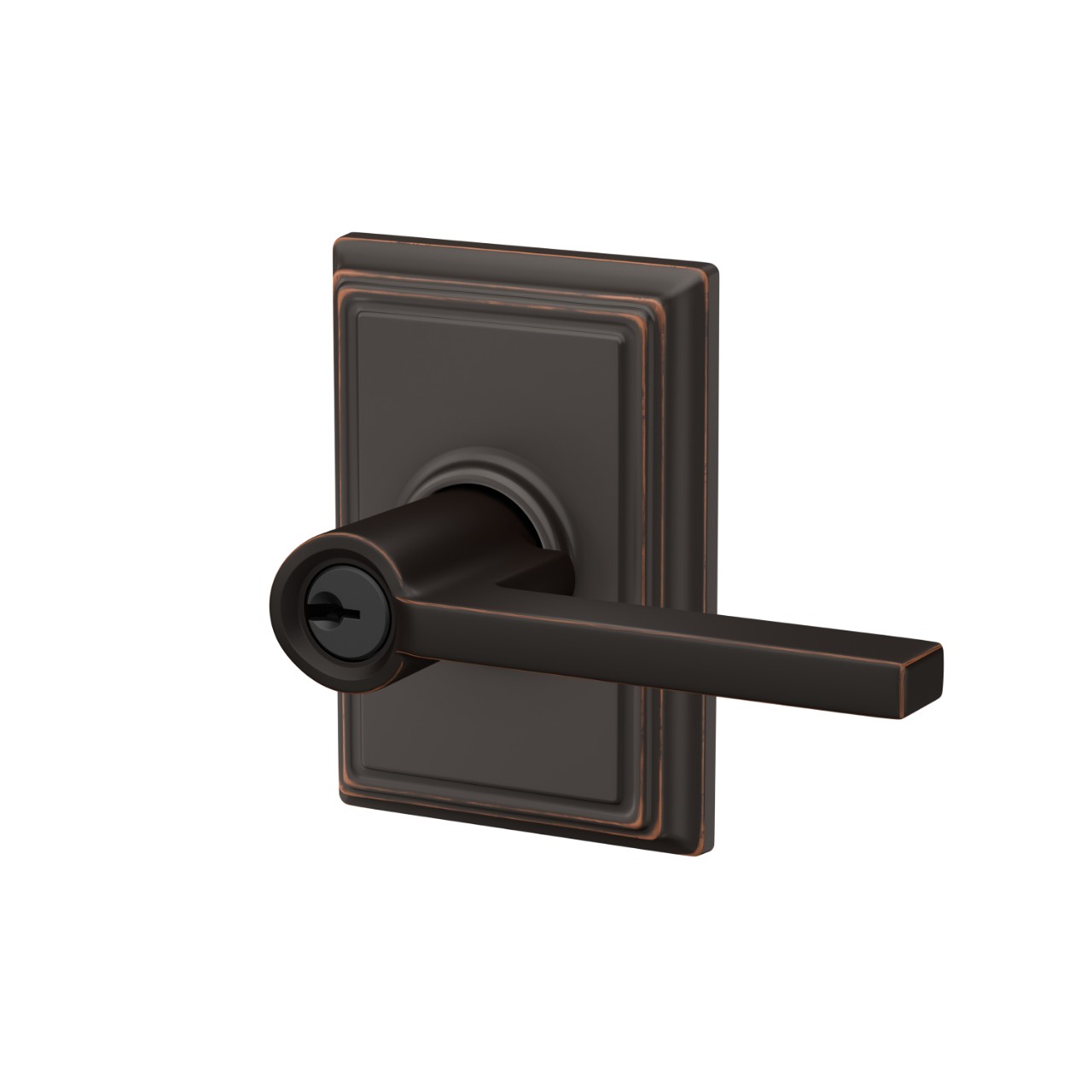 Latitude Lever Keyed Entry Lock with Addison Trim