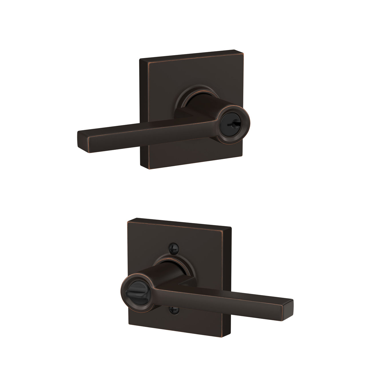Latitude lever Keyed Entry lock with Collins Trim