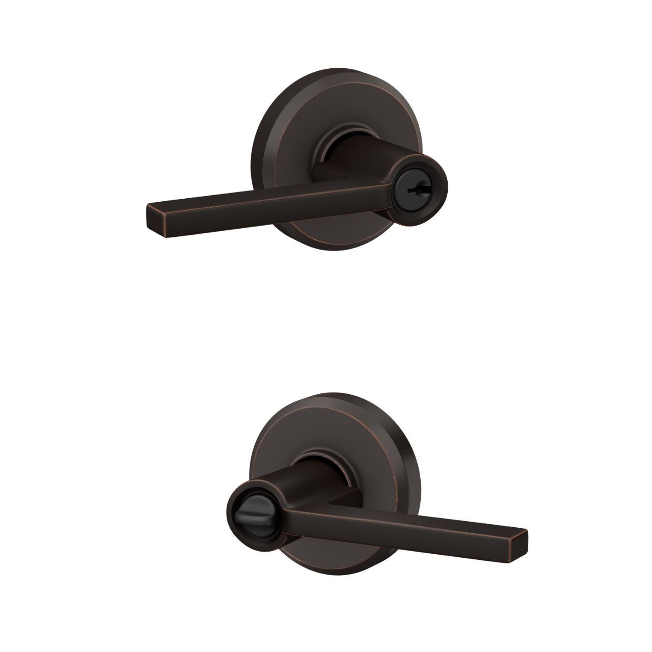 Latitude Lever Keyed Entry Lock with Greyson Trim