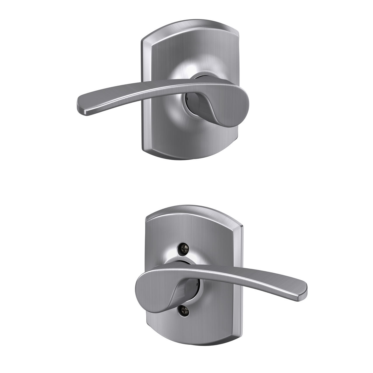 Merano Lever Hall & Closet Lock with Greenwich Trim