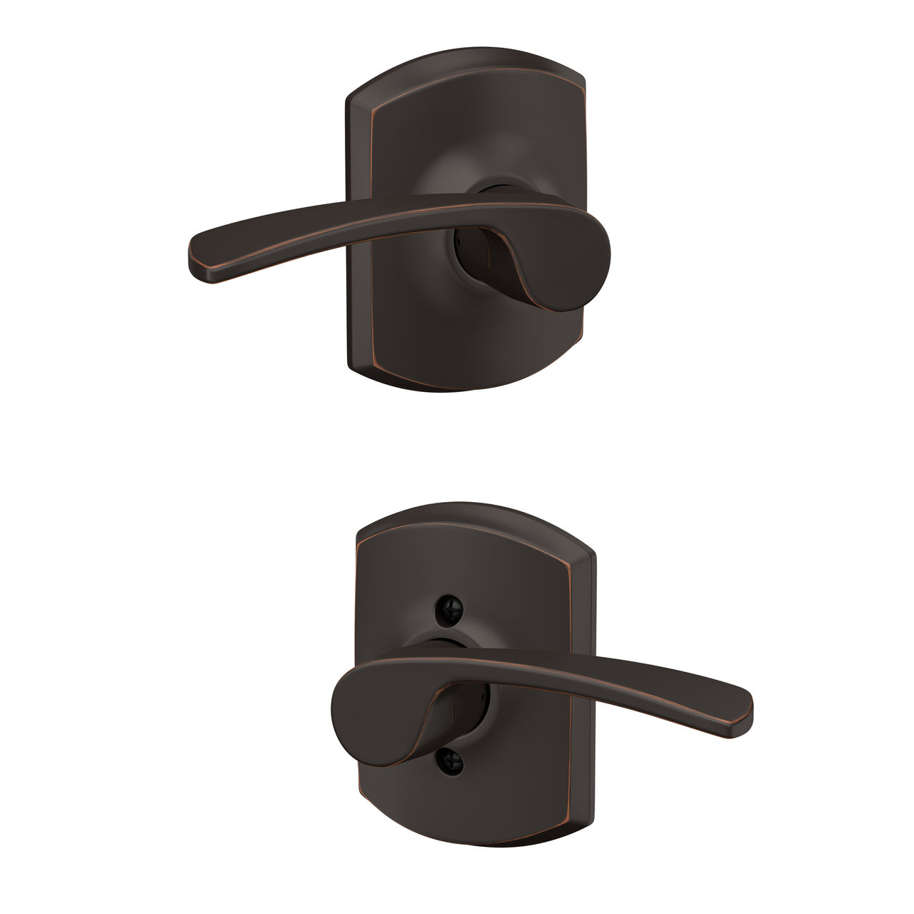 Merano Lever Hall & Closet Lock with Greenwich Trim
