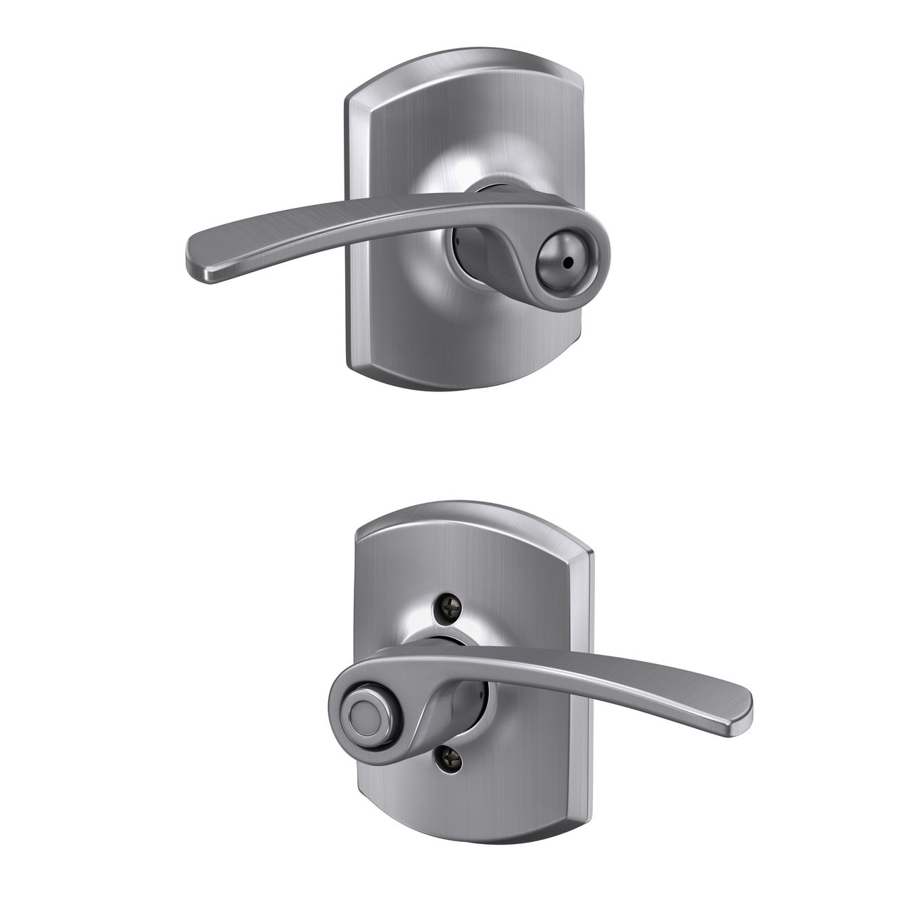 Merano Lever Bed & Bath Lock with Greenwich Trim
