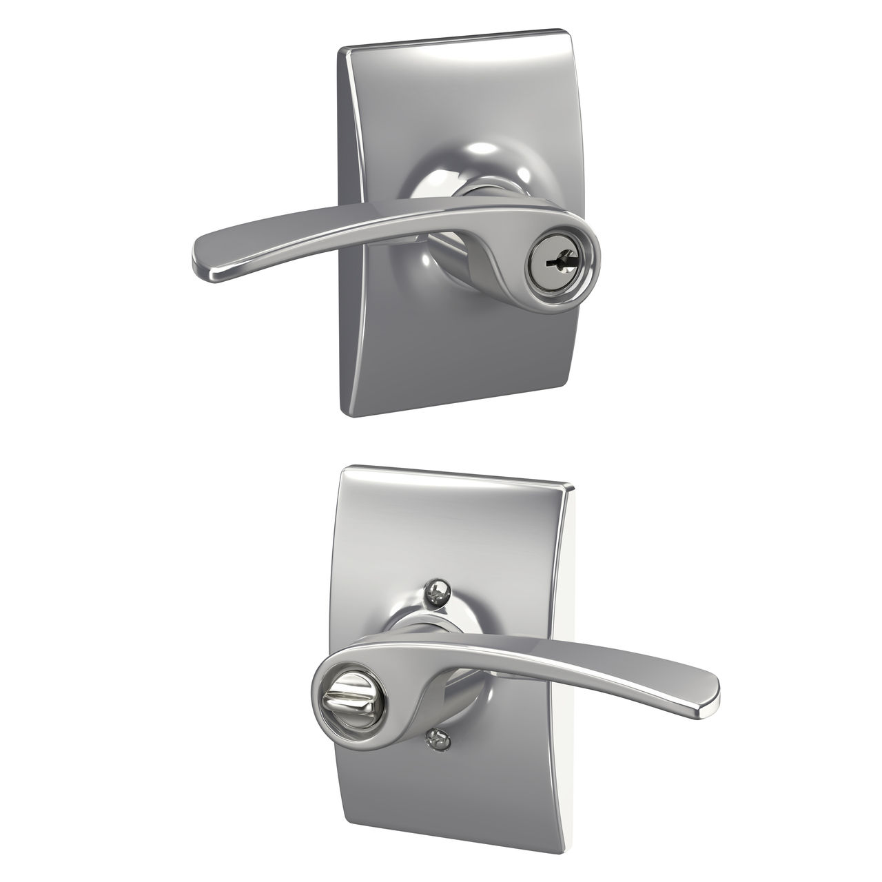 Merano Lever Keyed Entry Lock with Century Trim