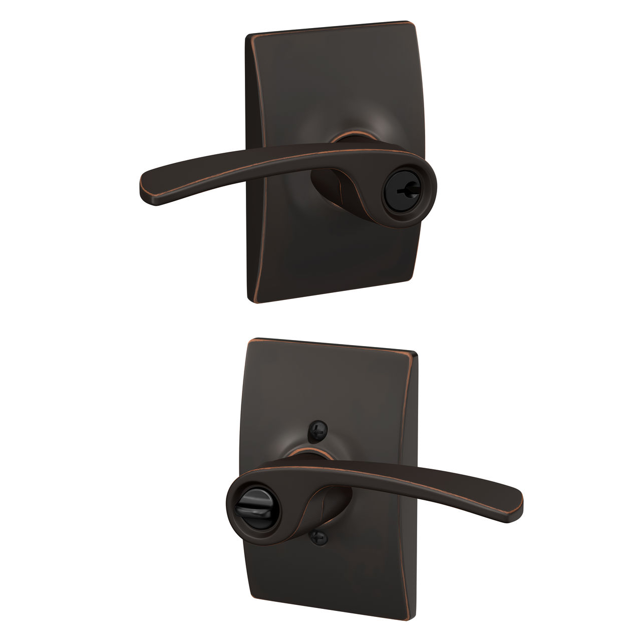 Merano Lever Keyed Entry Lock with Century Trim