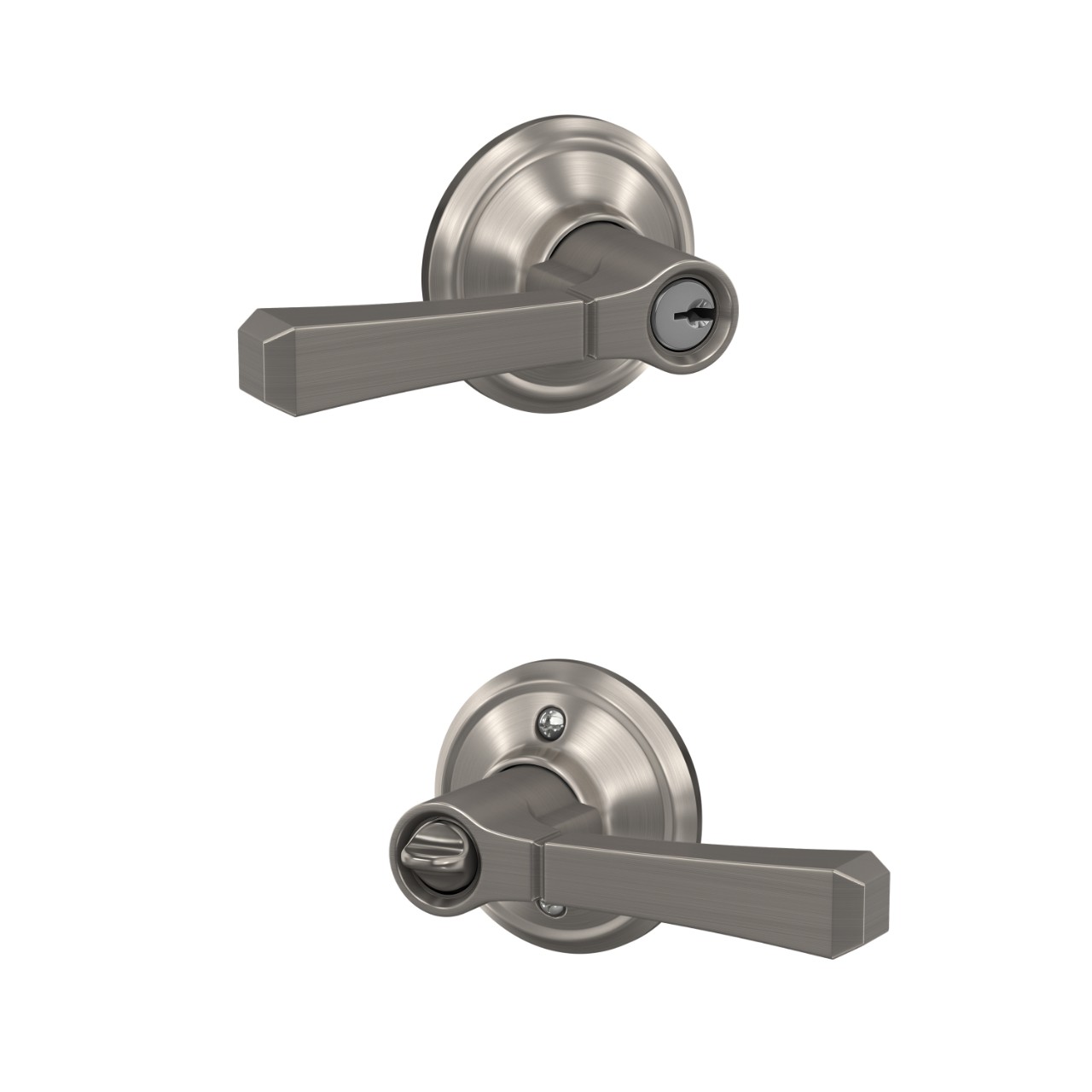 Rivington Lever with Georgian Trim Keyed Entry Lock