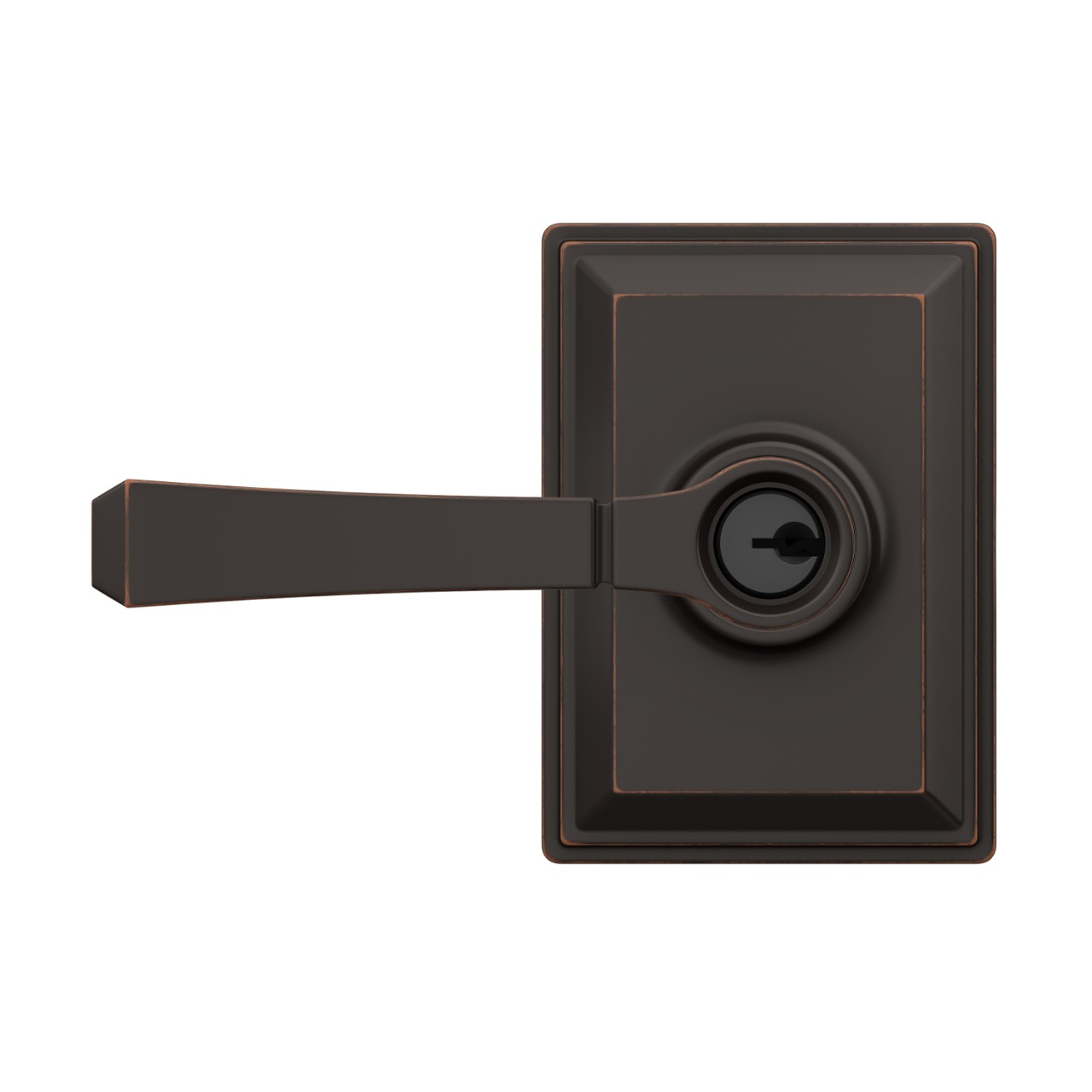 Rivington Lever with Grandville Trim Keyed Entry Lock