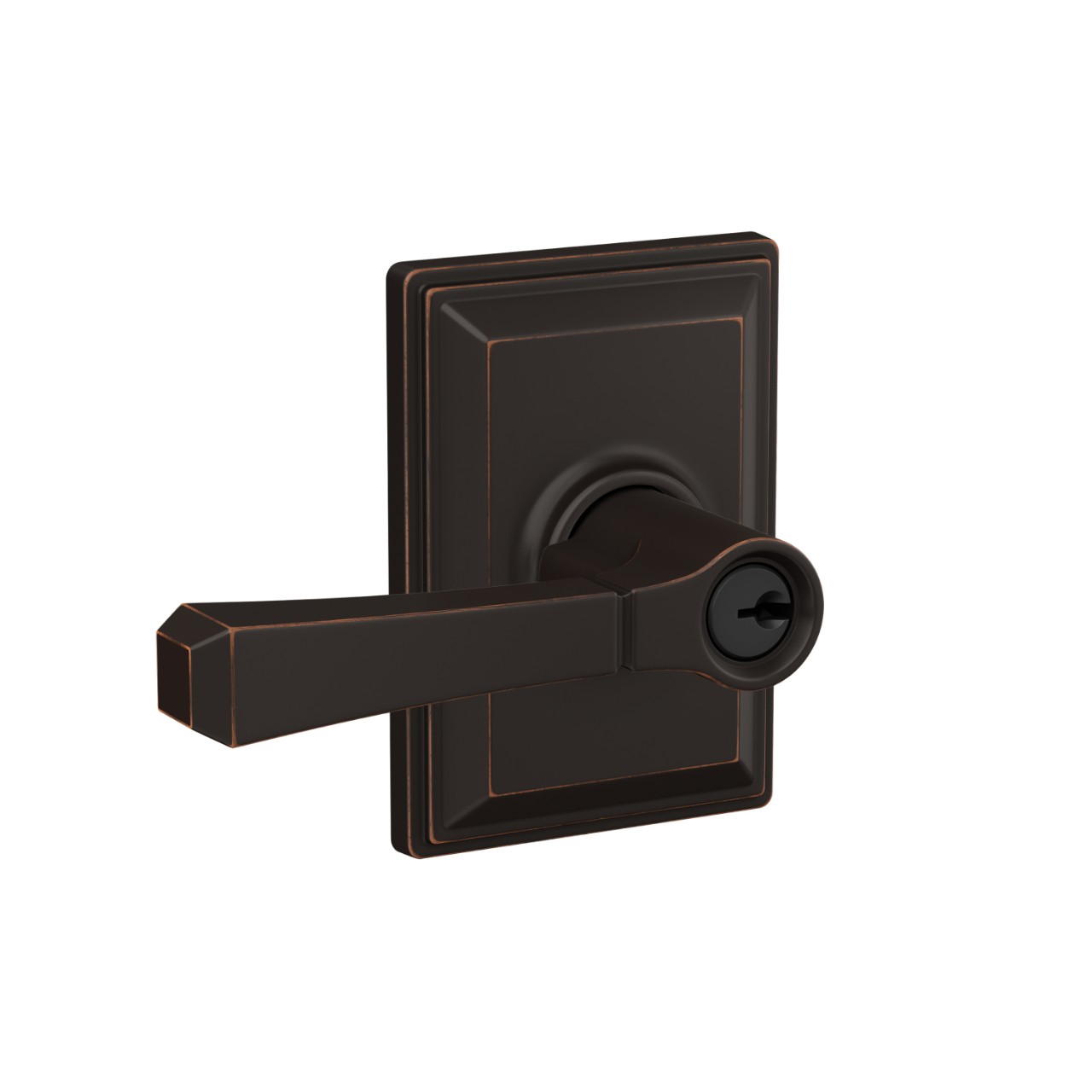 Rivington Lever with Grandville Trim Keyed Entry Lock