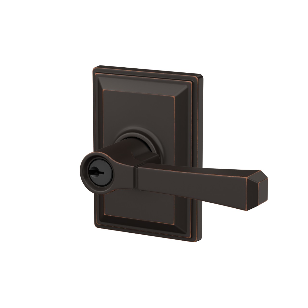 Rivington Lever with Grandville Trim Keyed Entry Lock